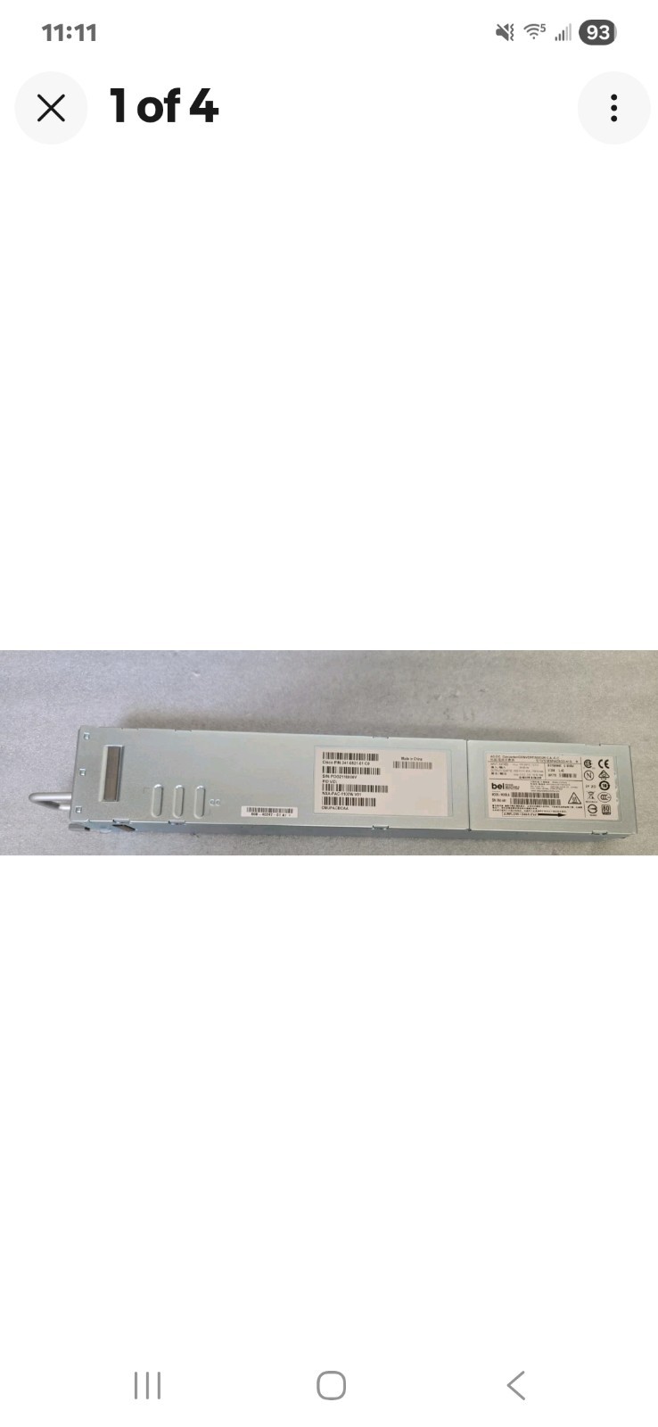 Cisco ARTESYN NXA-PAC-1100W 341-0521-01 1100W Switching Power Supply