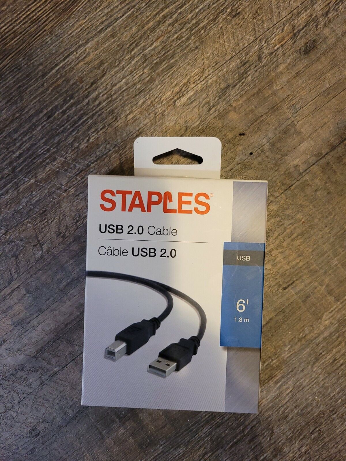 Staples 6' Computer USB to Printer/Camera A/B USB Cable 1.8 m 6 Ft New