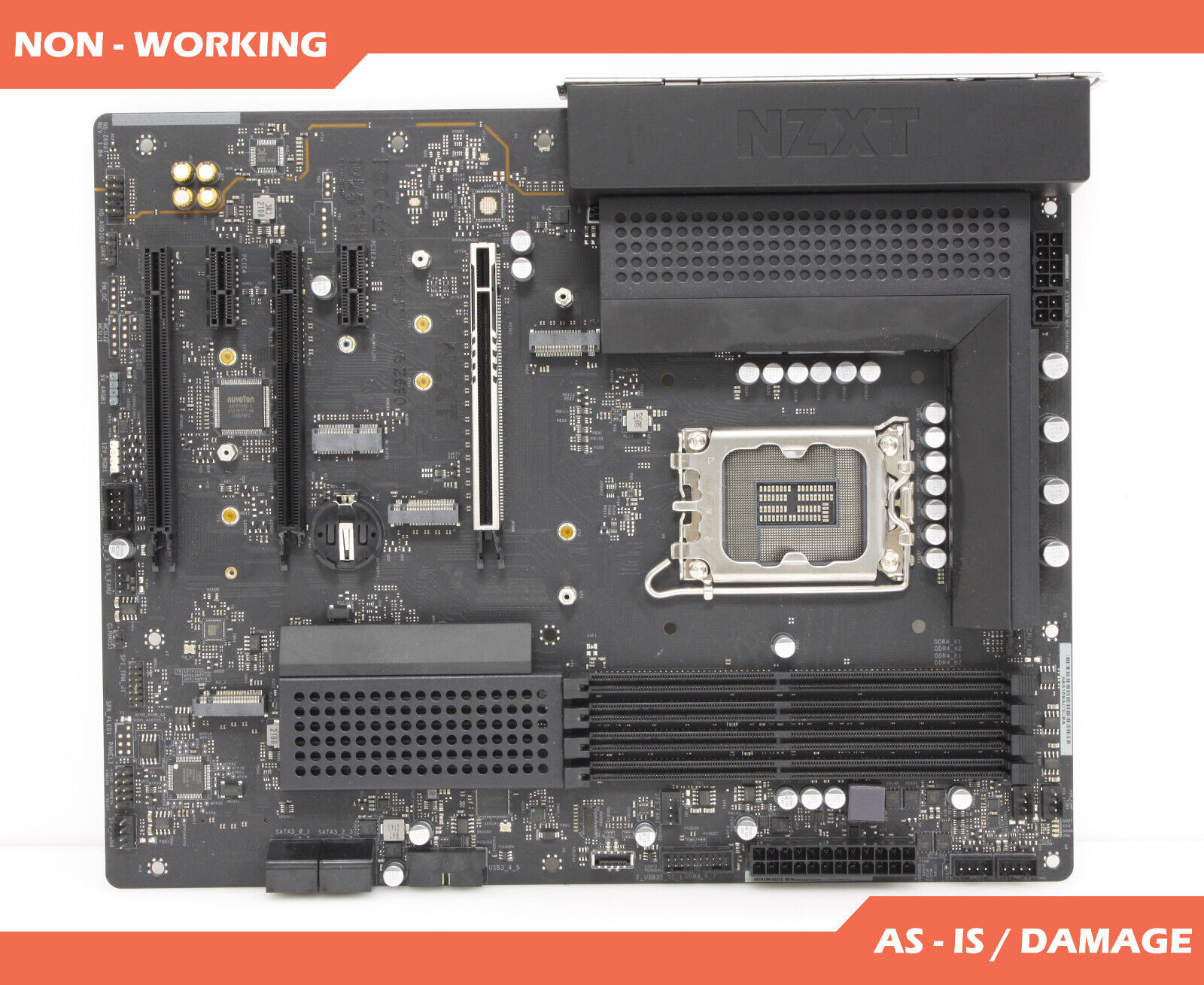 NZXT N5 Z690 LGA 1700 Intel 12th Gen DDR4 ATX Motherboard * FOR PARTS *