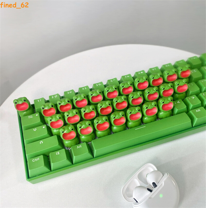 Personality Little Frog 3D Keyboard Green Cherry Mechanical Keyboard Cute Gift