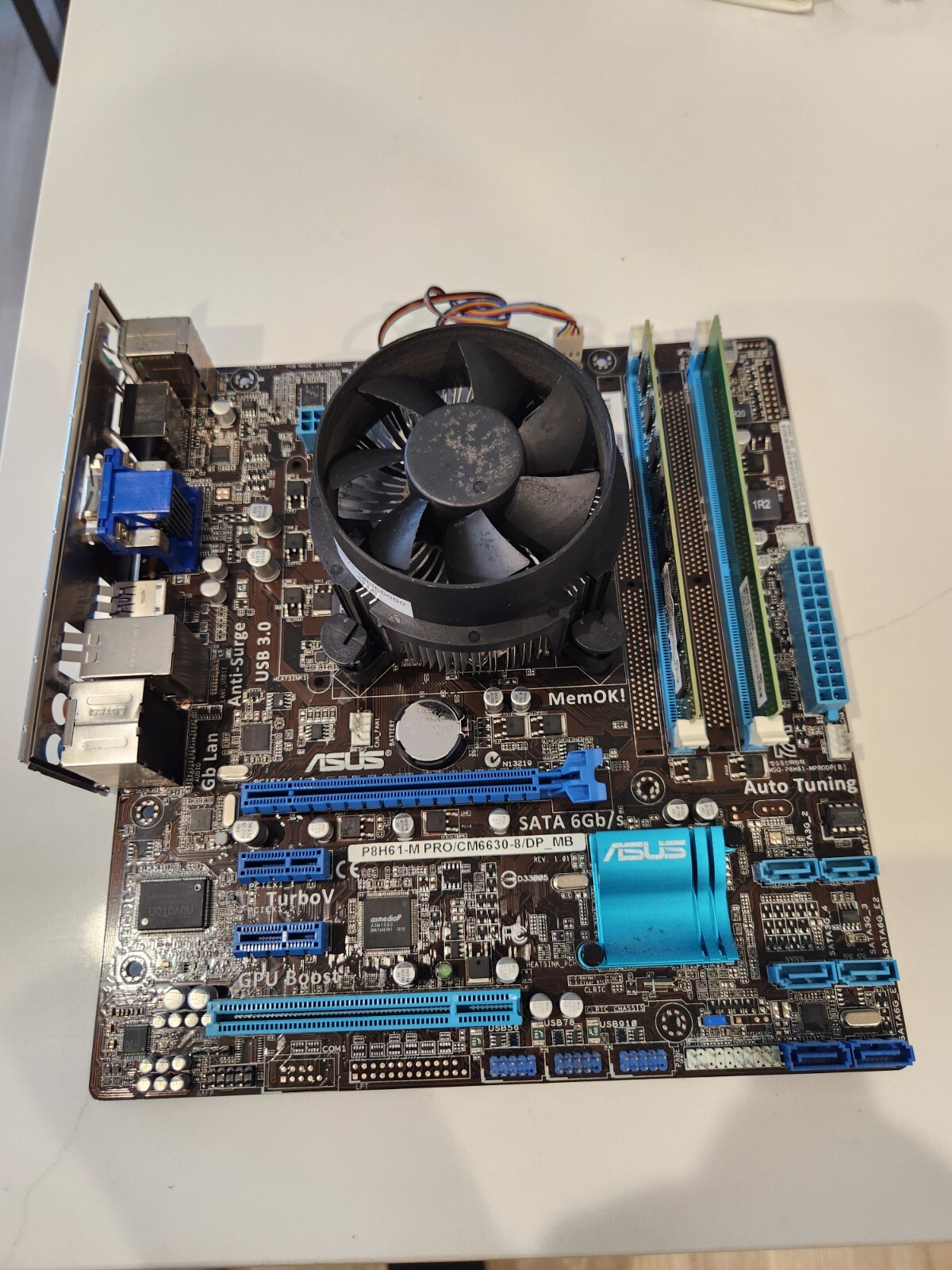 ASUS P8H61-M PRO/CM6630-8/DP_MB Motherboard W/ i3-3220 CPU & 6GB RAM