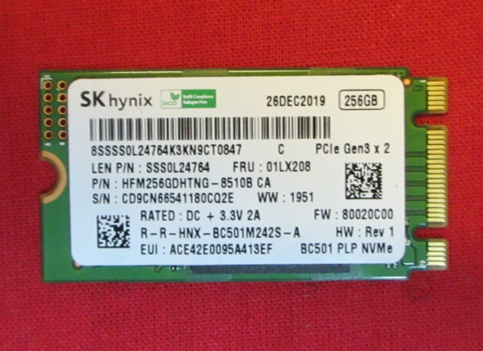 SK HYNIX 256GB M.2 2242 NVME PCIE SSD HFM256GDHTNG-8510B