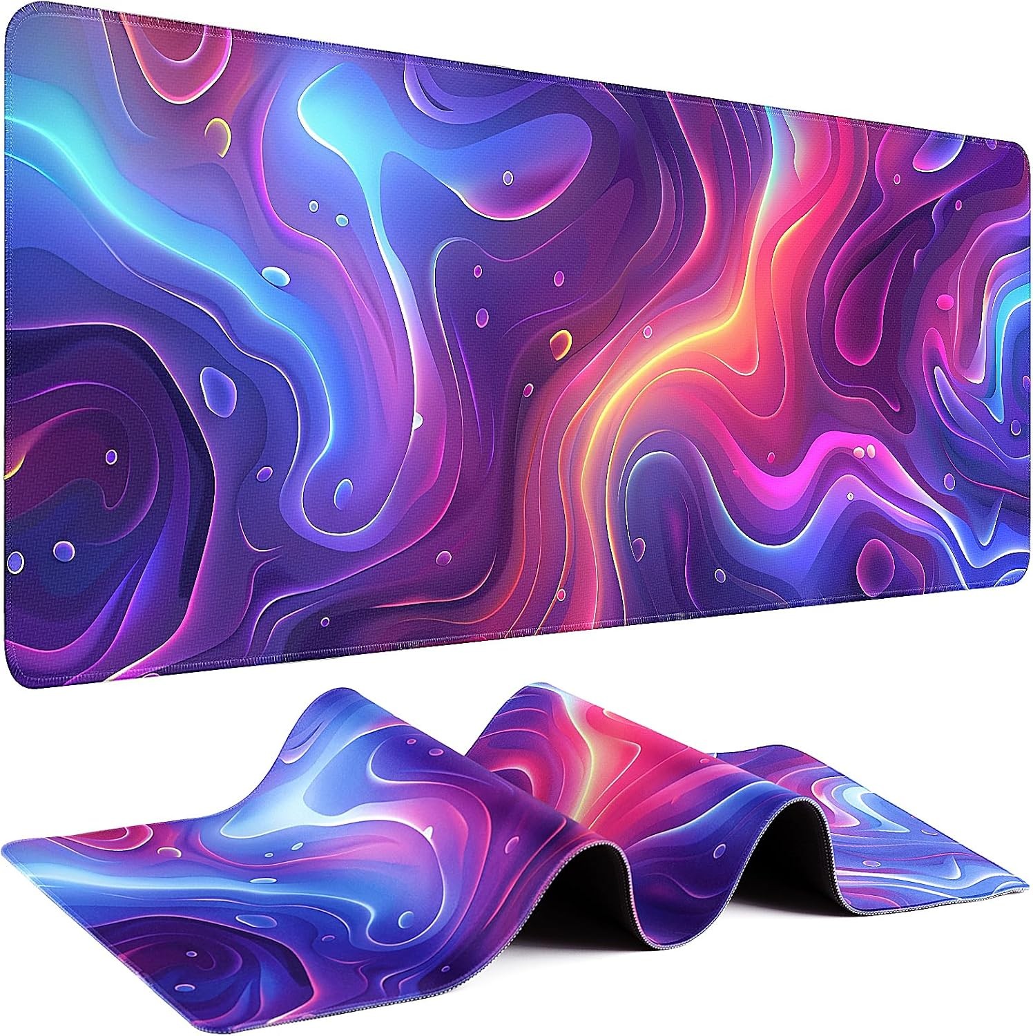 Gaming Mouse Pad - (31.5"×11.8") Topographic Large Mouse Pads for Desk - Desk