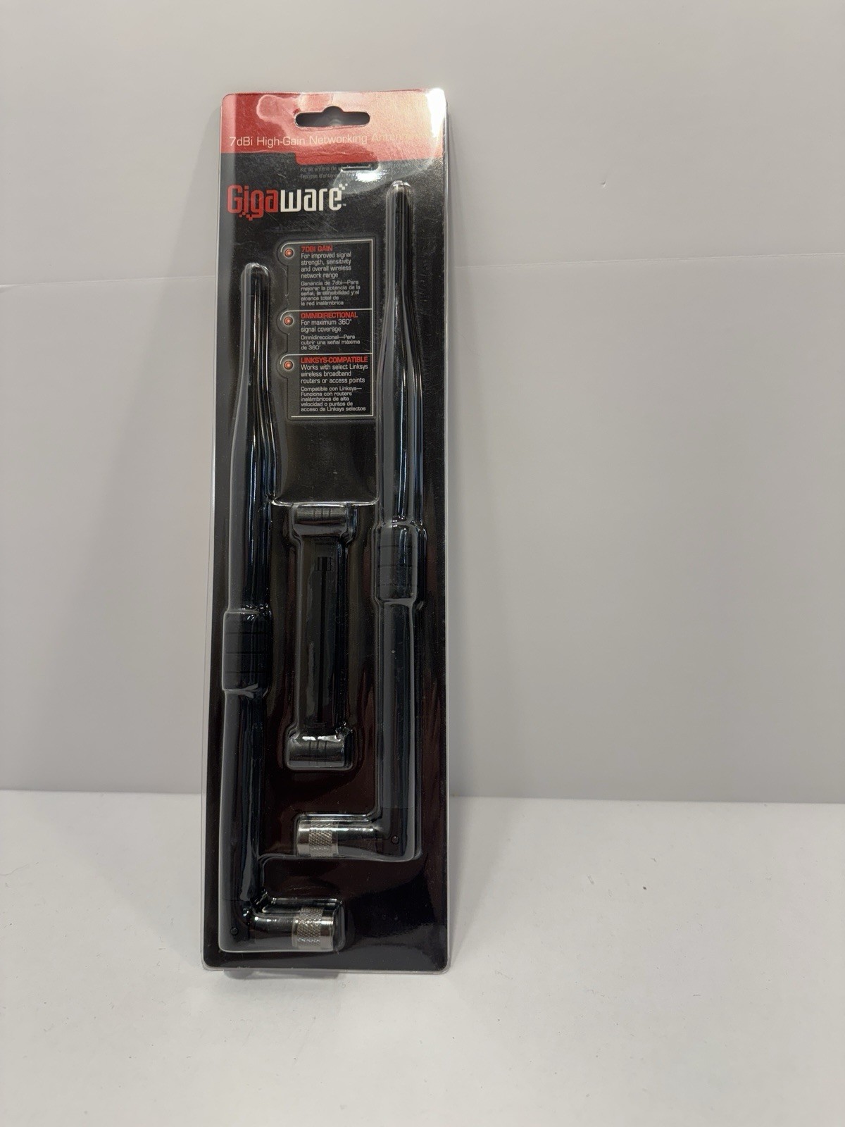 NIB GIGAWARE 7dBI HIGH GAIN NETWORKING ANTENNA KIT 25-162
