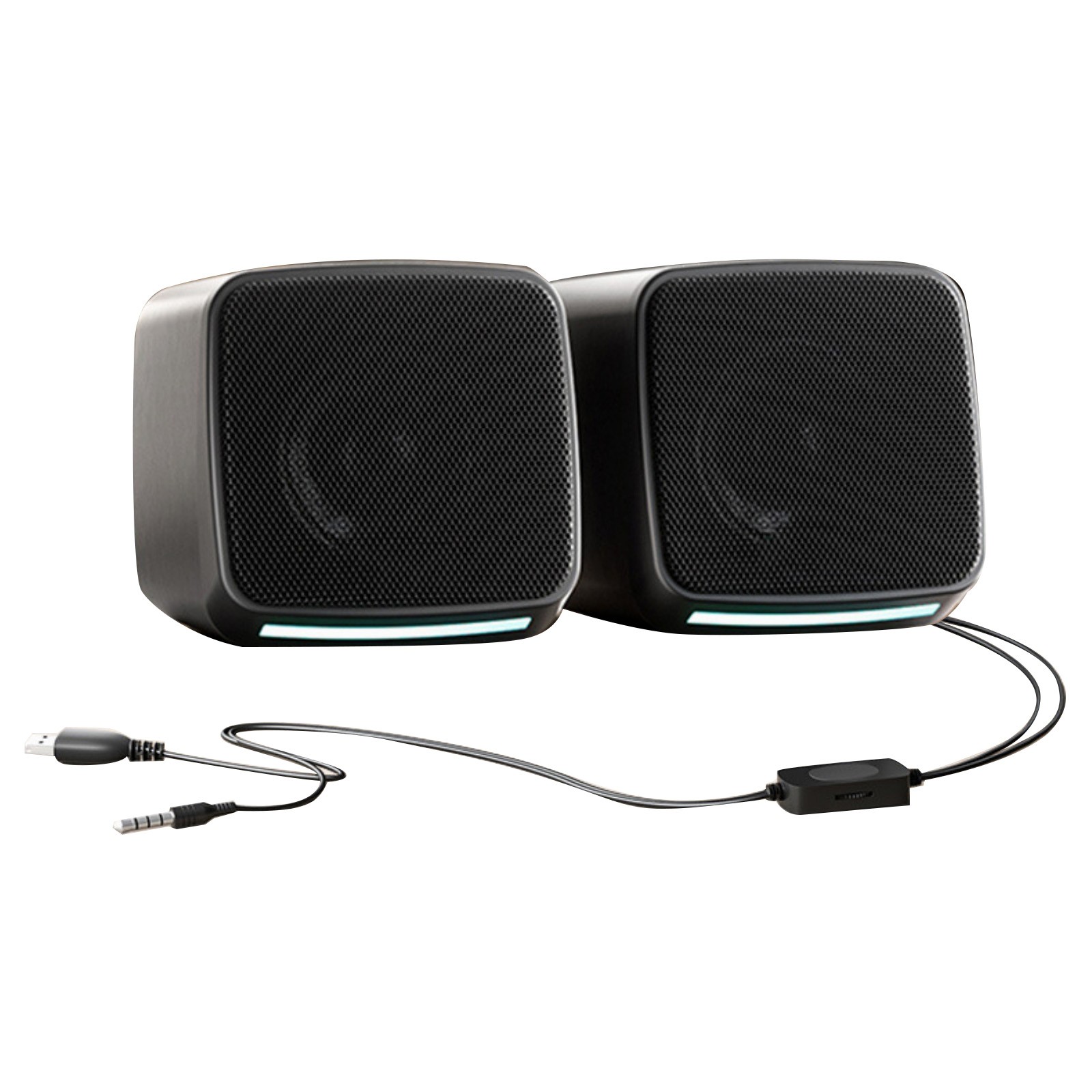 For Computer 1 Pair Modern Column Design Speakers with Anti-Slip Rubber Feet