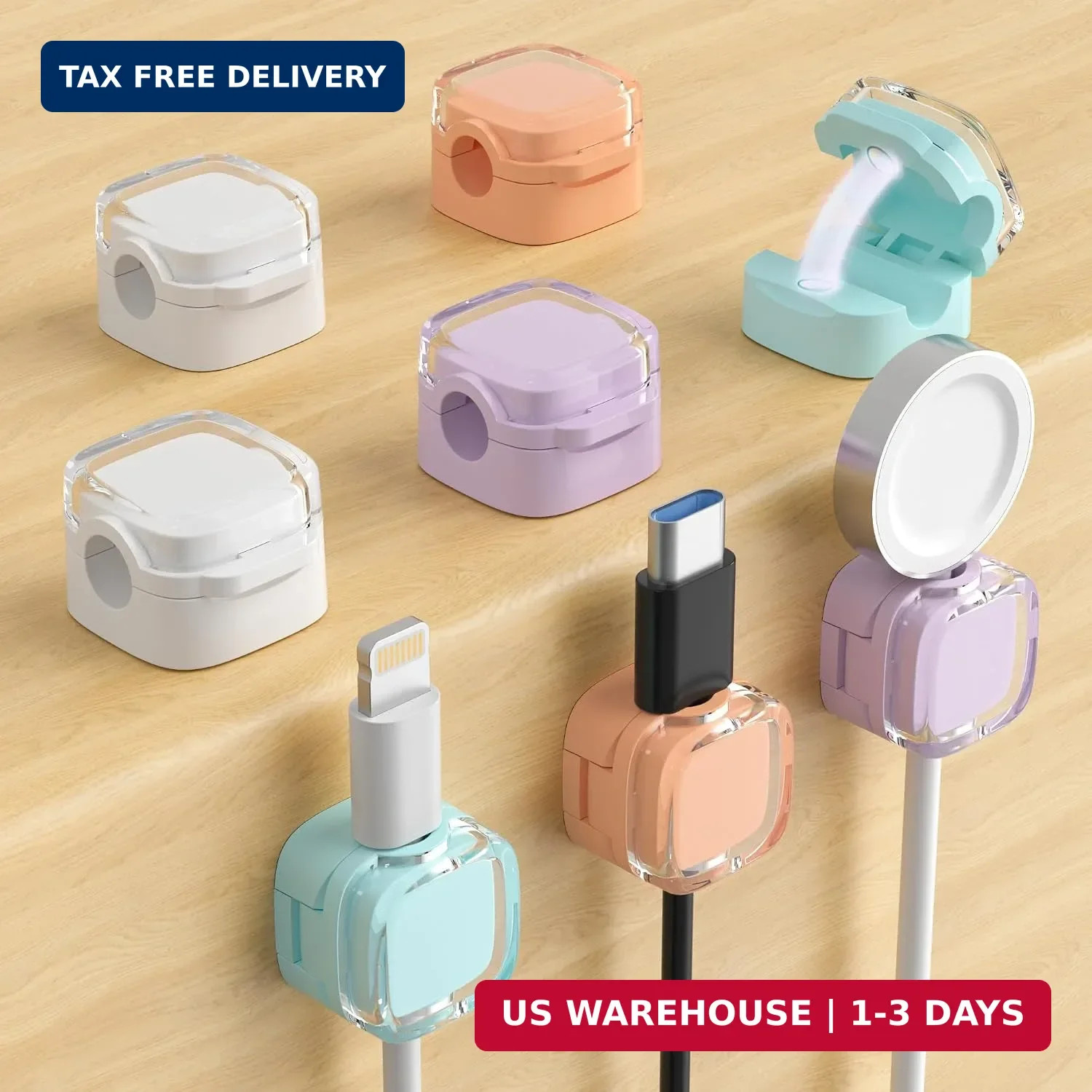 Magnetic Cable Clips, Adjustable Cord Holder Management, Adhesive Wire Keeper Or