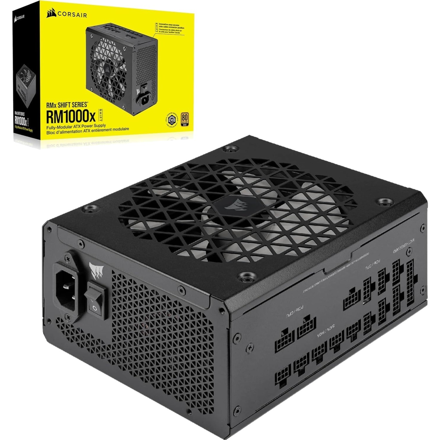 Power Supply 1000W Fully Modular ATX 3.1 PCIe 5.1 Zero RPM Gold Efficiency
