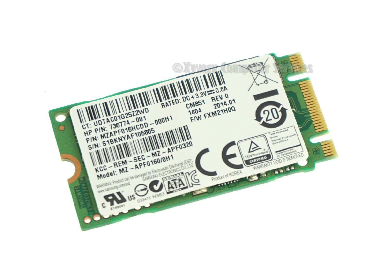 736774-001 MZ-APF0160-0H1 HP SSD 16GB 14-SMB (CA212)