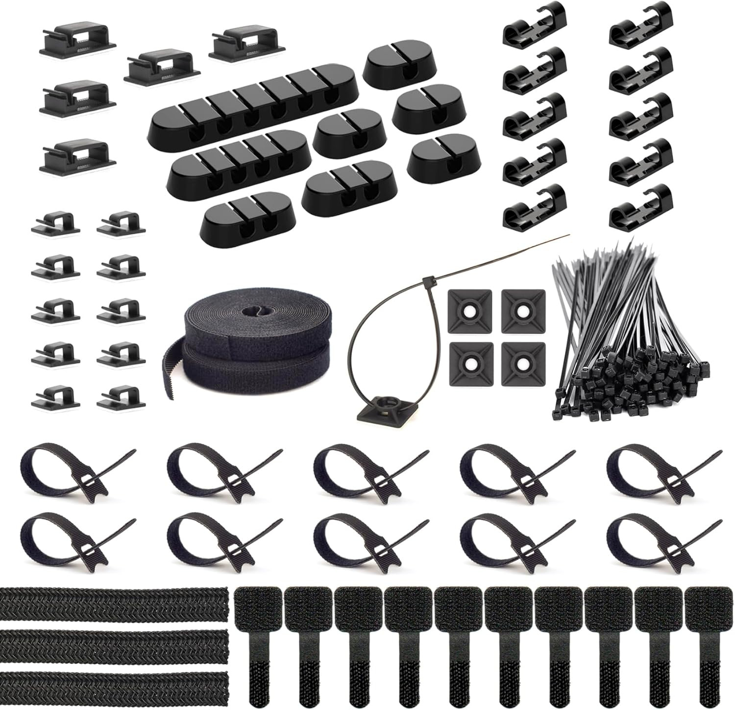163 PCS Cable Management Kit for a Tidy Home & Office Space