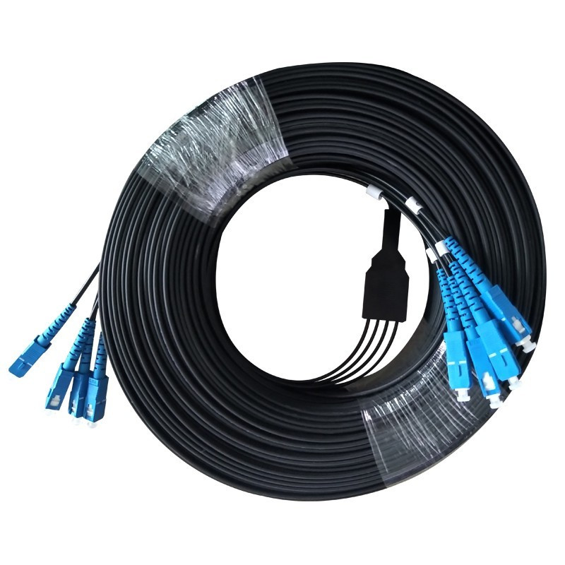 300m 4 core SC/UPC FTTH Drop Patch Cord Convert Line Outdoor Optical Fiber Cable