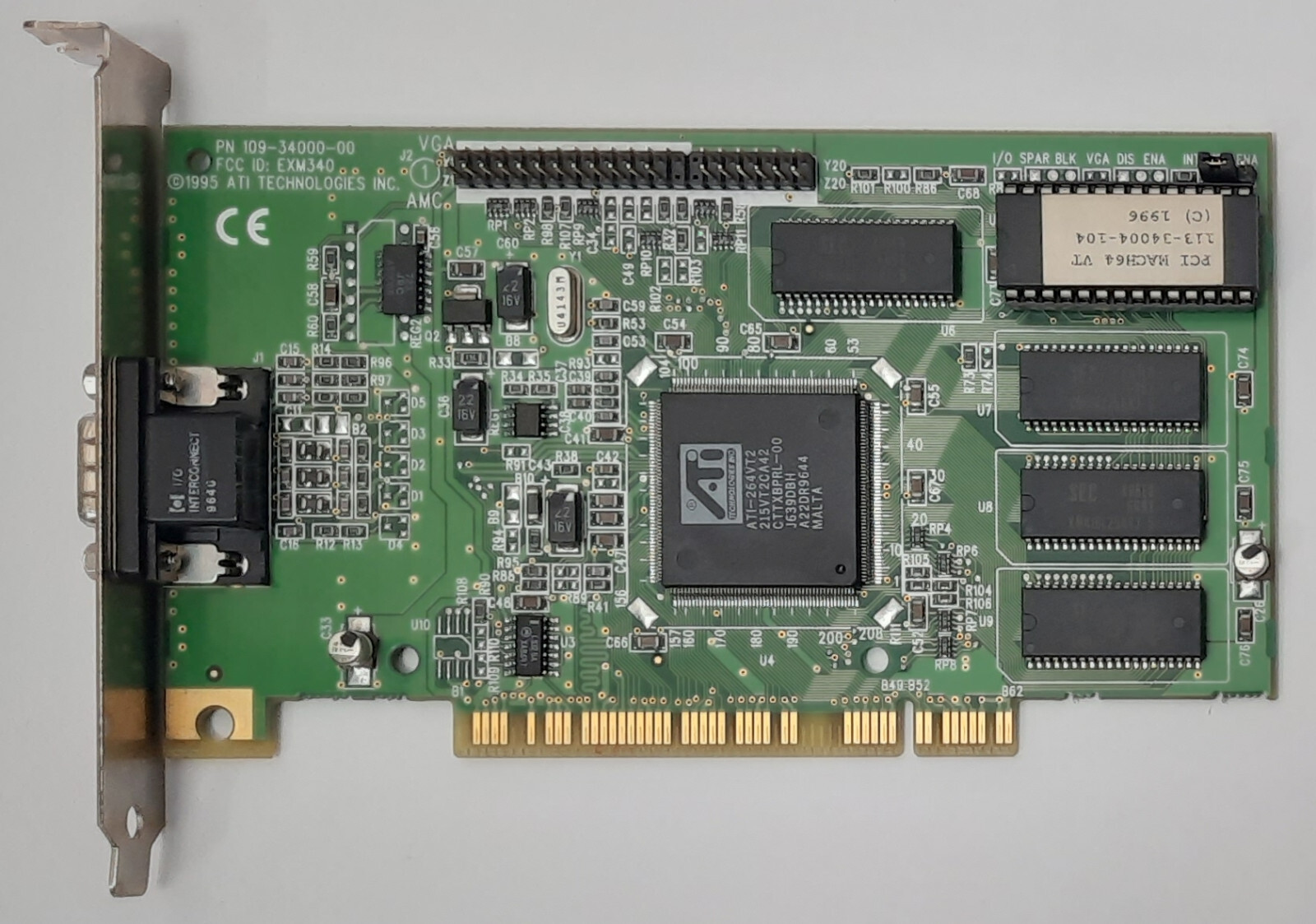 ATI Video Xpression PCI Graphics Card (ATI Mach64VT, EXM340, 2MB, Retro, 1996)