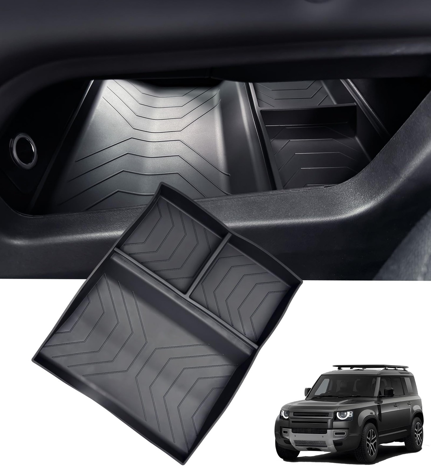 Katorn Lower Center Console Organizer Tray for Land Rover Defender 90/110/130
