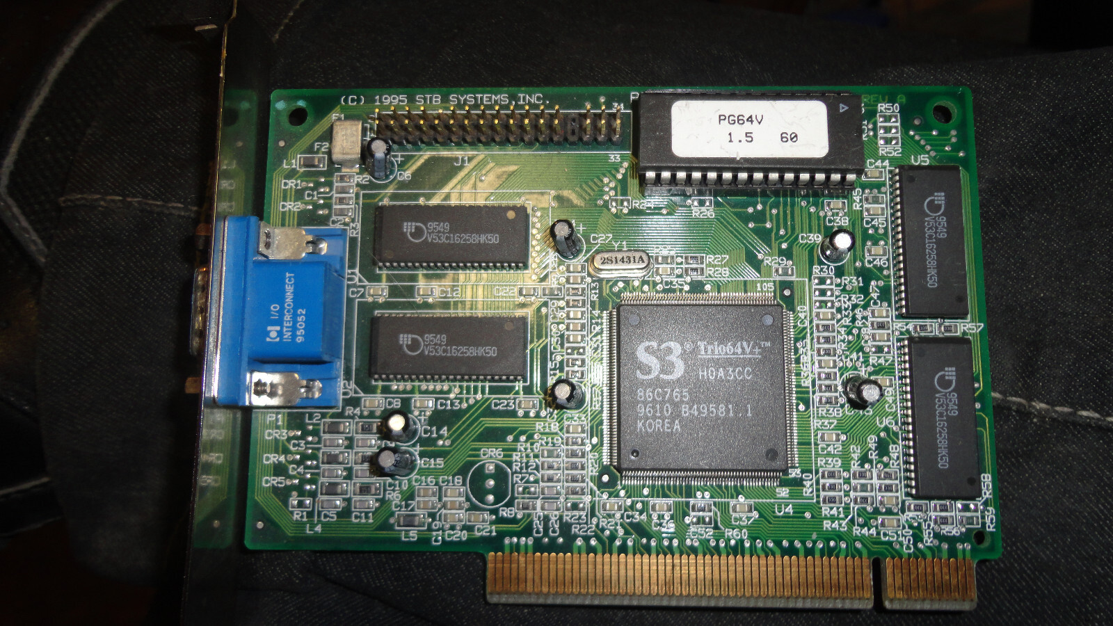 RARE VINTAGE 1996 STB SYSTEMS S3 TRIO64V+ POWERGRAPH PG64V PCI VGA CARD 1.5