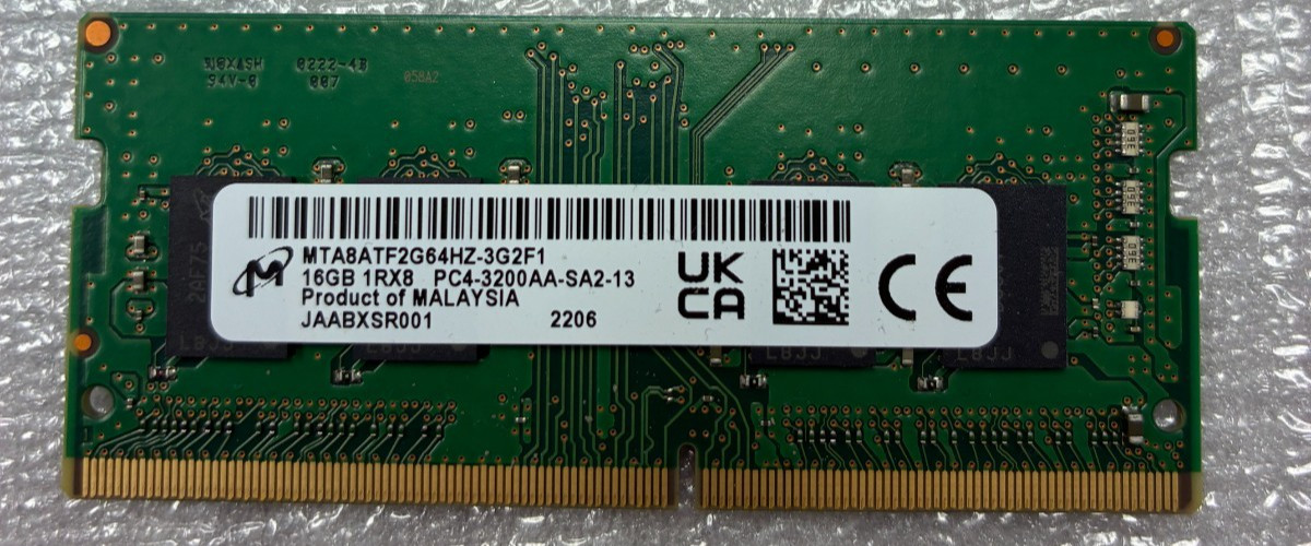Micron HP 16GB PC4-3200AA DDR4 Memory - MTABATF2G64HZ L47726-001