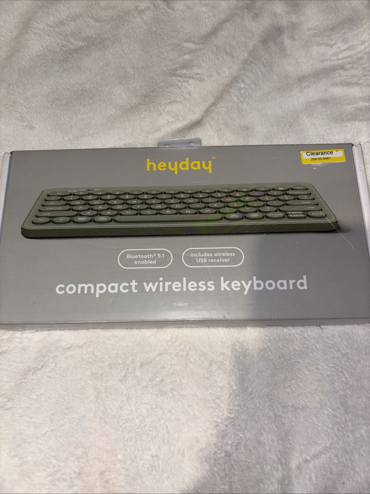 HeyDay Compact Wireless Keyboard - Green (Bluetooth & USB Wireless Receiver)