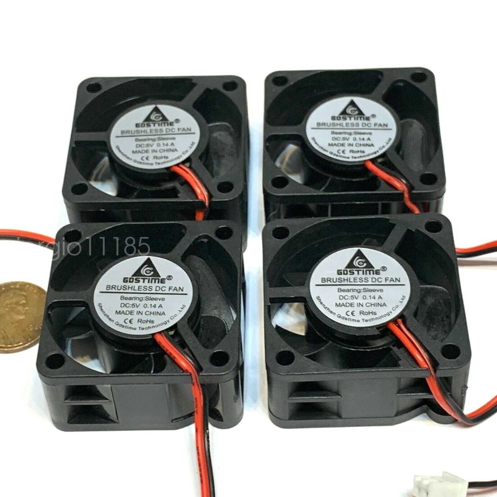 4 Pieces Fan 5v GDStime 4cm 4020 40mm 40x40x20mm 3d printer blower computer