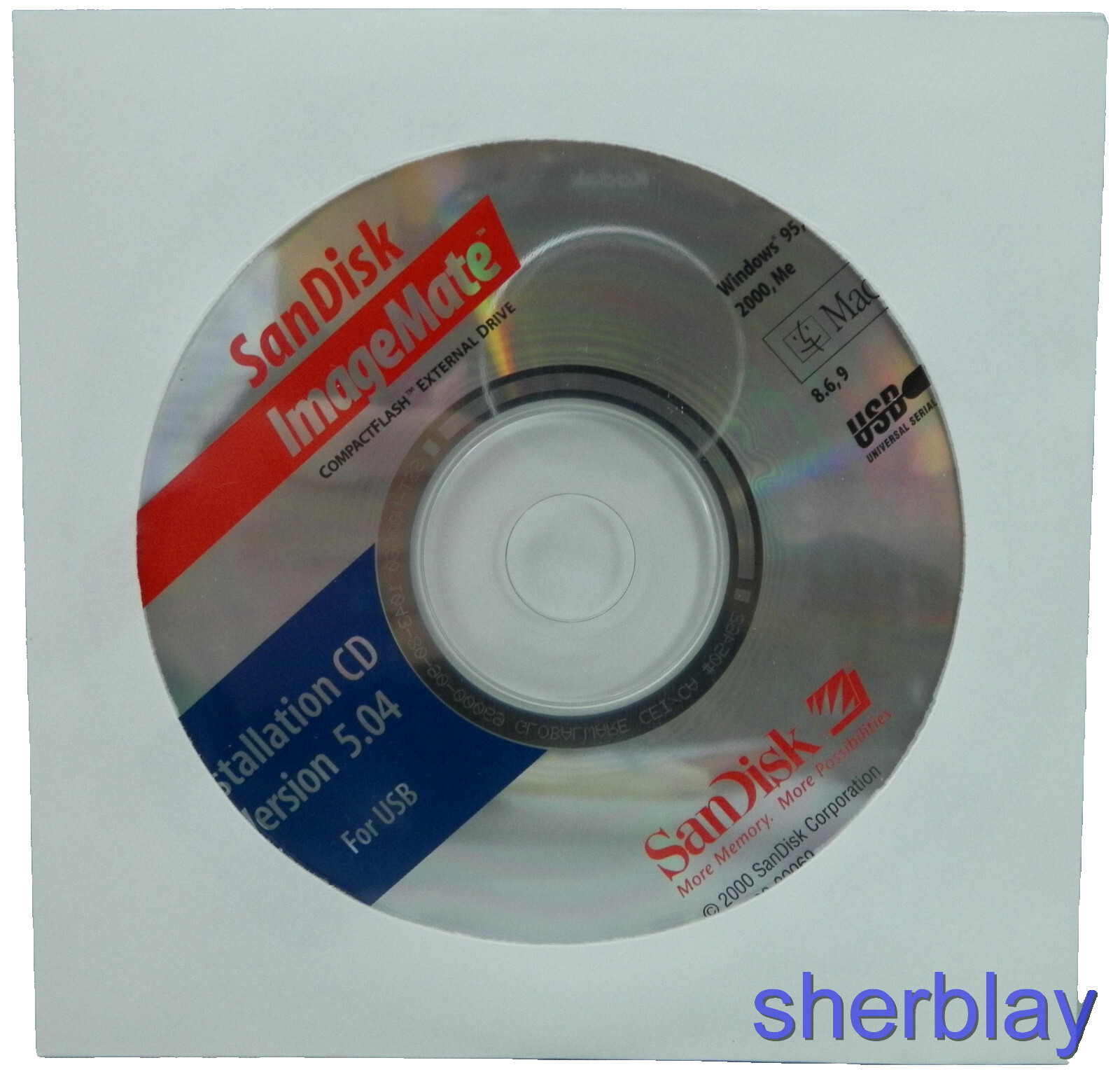 San Disk Image Mate Compact Flash Drive Installation CD Version 5.04 2000 Disc O