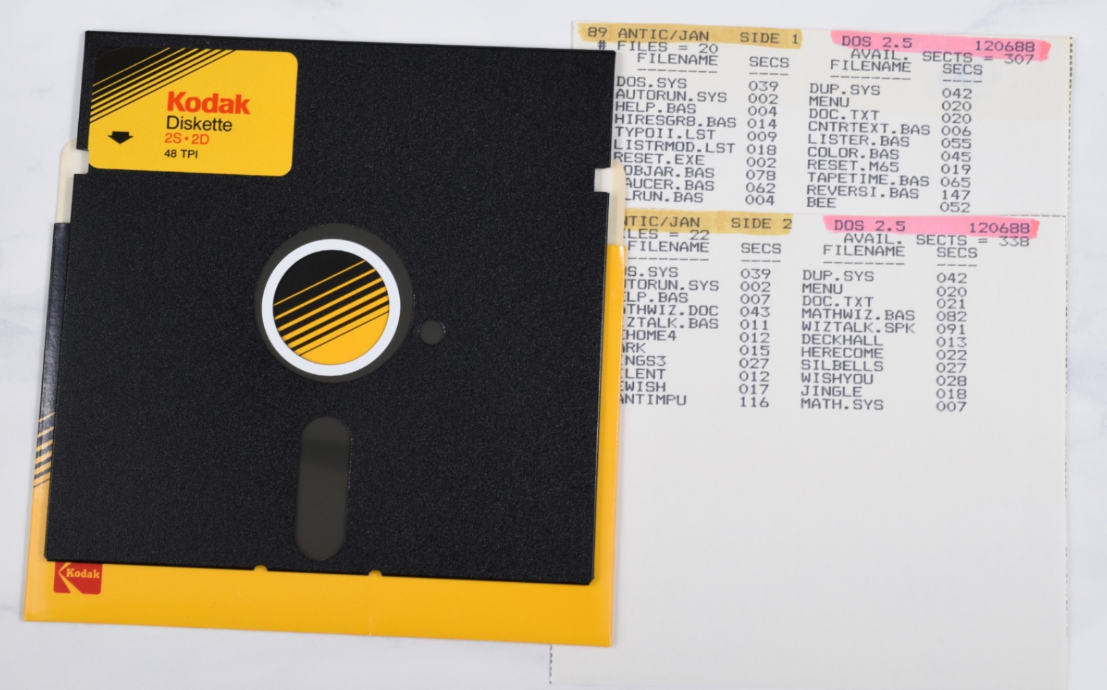 Vtg Kodak Computer Floppy Disk-Collectible, Untested, As-Is (Atari Antic Jan 89)