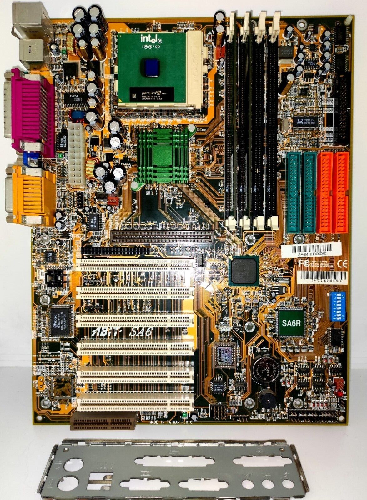 Motherboard Abit SA6 V1.0 i815EP SOC.370 IDE RAID/Pentium3-1000/Ram 256mb