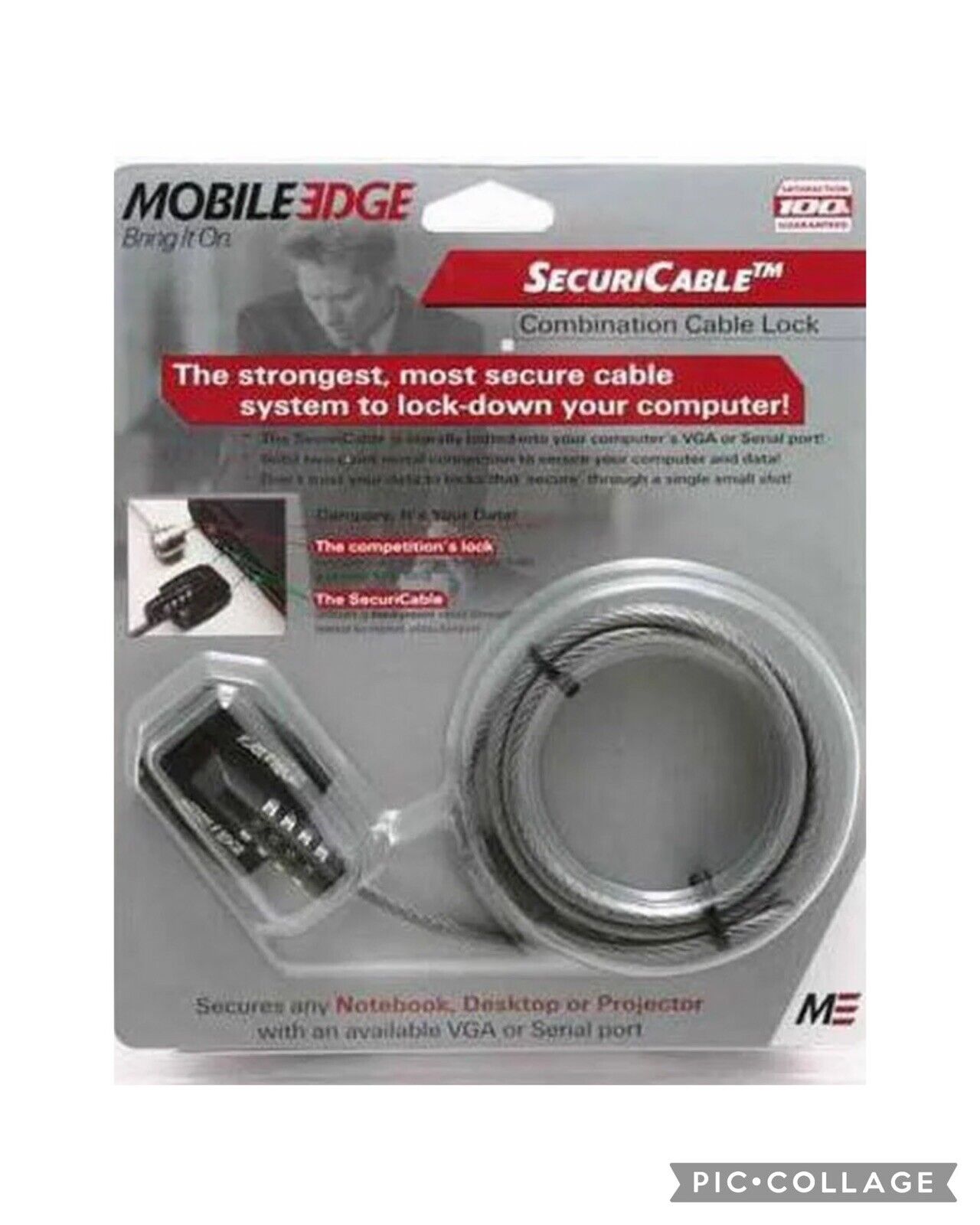 MOBILE EDGE SecuriCable Combination Lock MEALC1 New Unopened Package