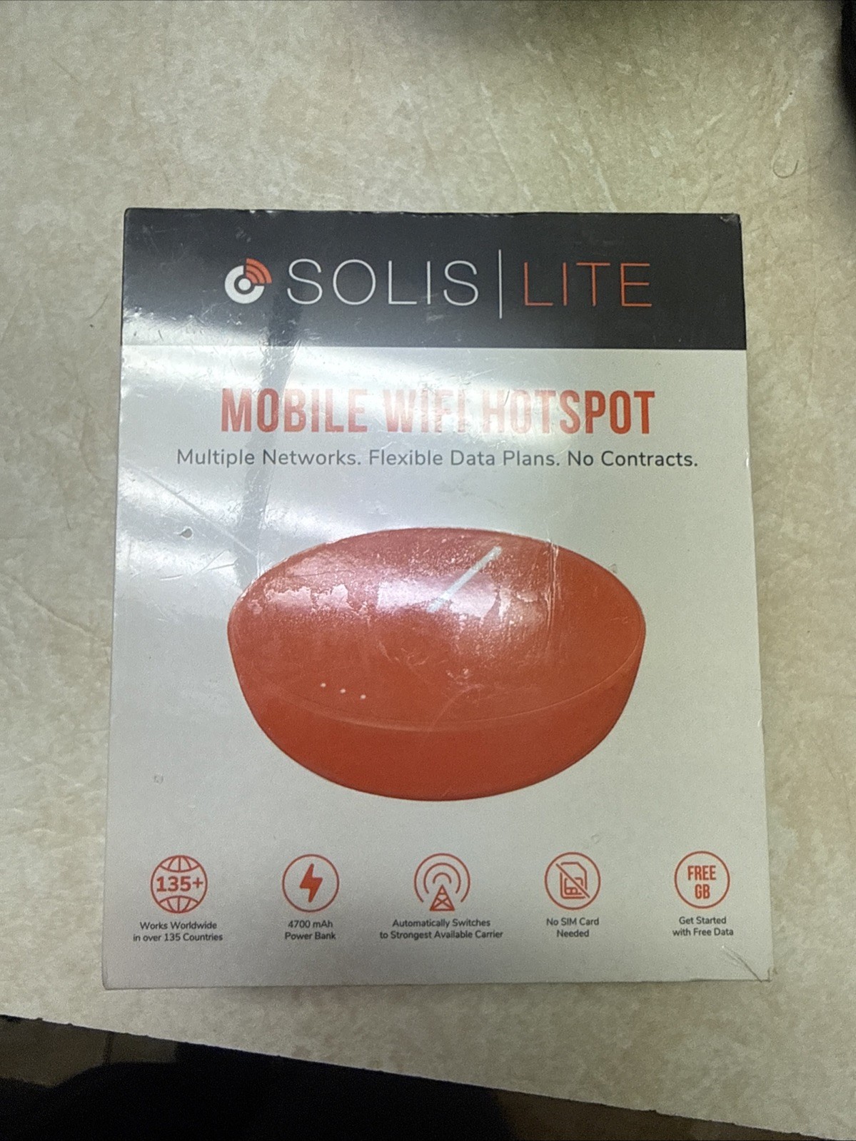 Solis Lite Mobile WiFi Hotspot, Power Bank & Mobile Router - 4G LTE SEALED