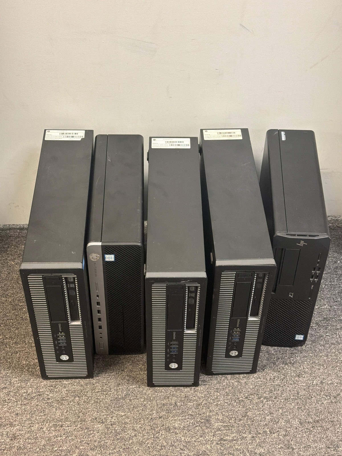Lot of 5 HP Desktop Computer - Untested