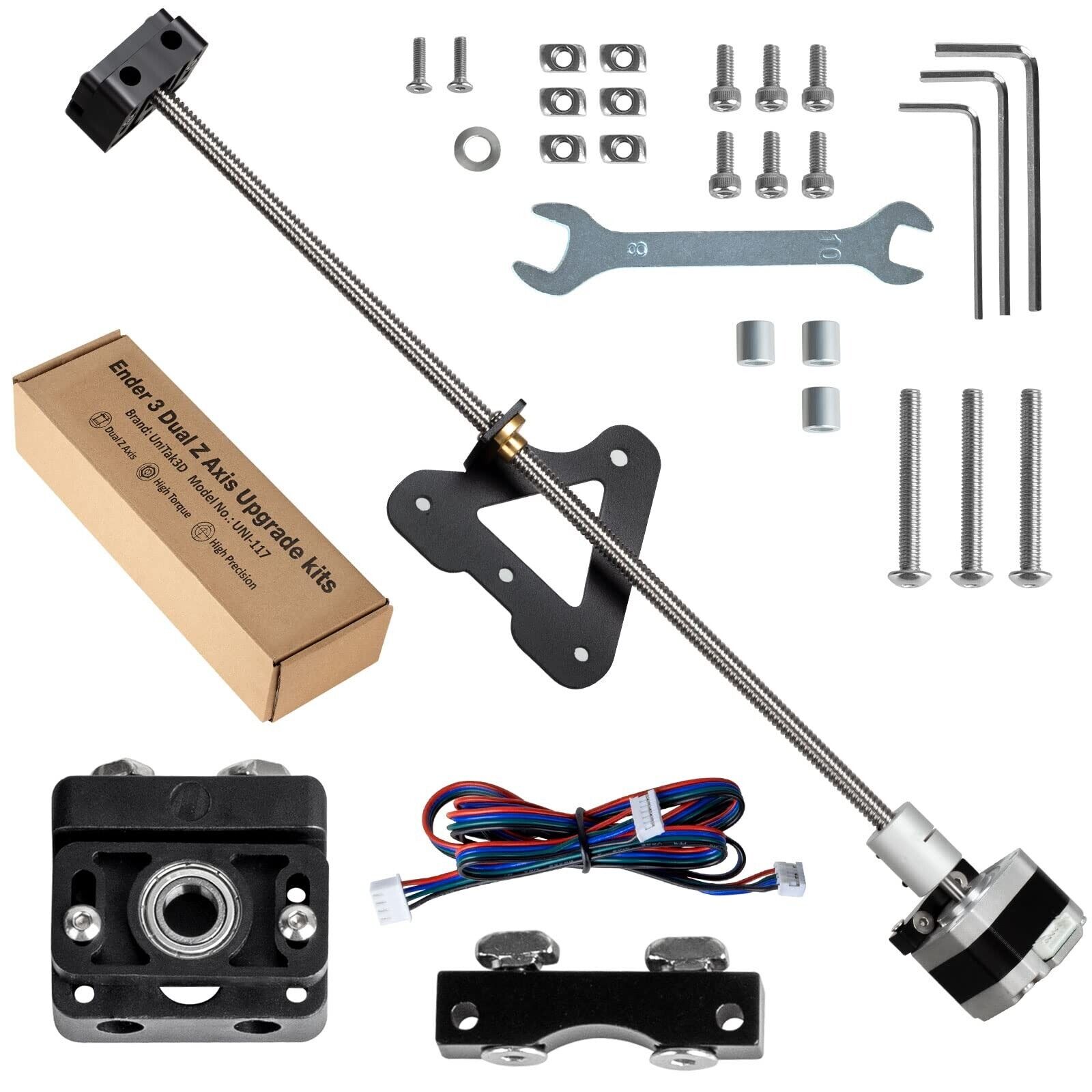 UniTak3D Ender 3 Dual Z Axis Upgrade Kit with T8 Lead Screw and High Torque N...