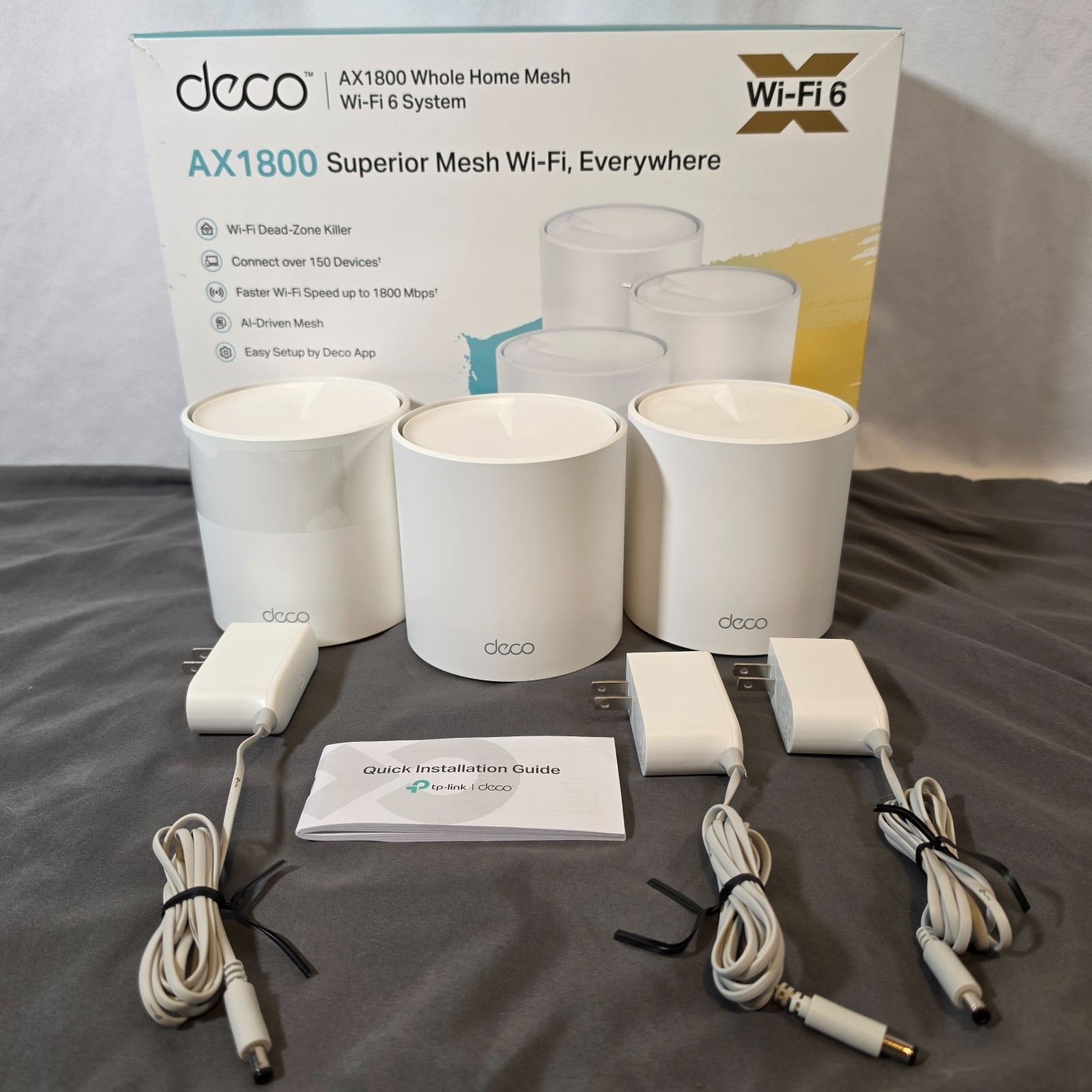 TP-Link Deco X20 AX1800 Whole Home Mesh Wi-Fi 6 System (3-Pack)