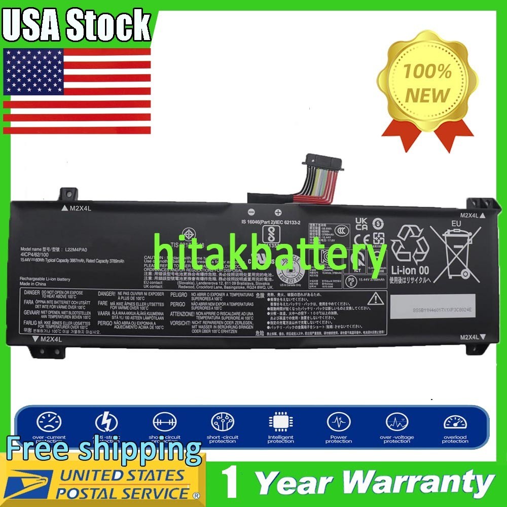 ✅Battery For Lenovo Legion Slim 5-16APH8 5-16IRH8 LOQ L22B4PA0 L22X4PA0 L22M4PA0