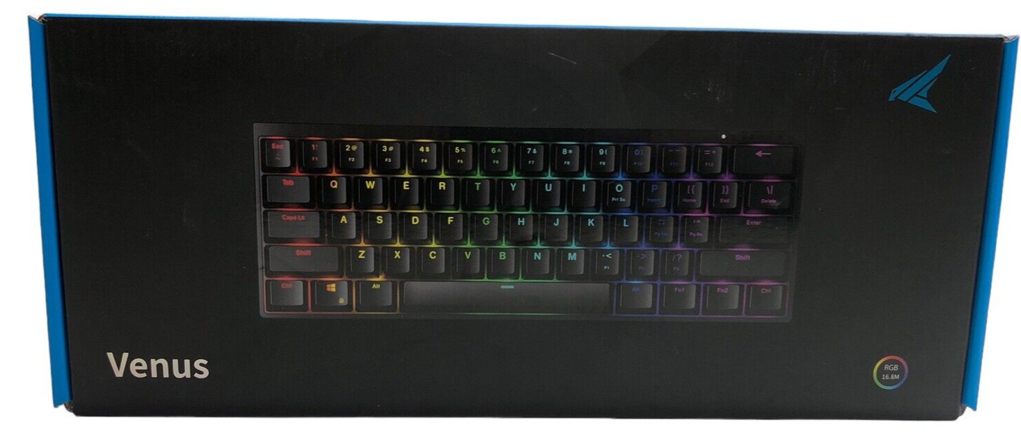 DURGOD Venus 60% RGB Mechanical Gaming Keyboard | 61 Keys | USB Type C Modern