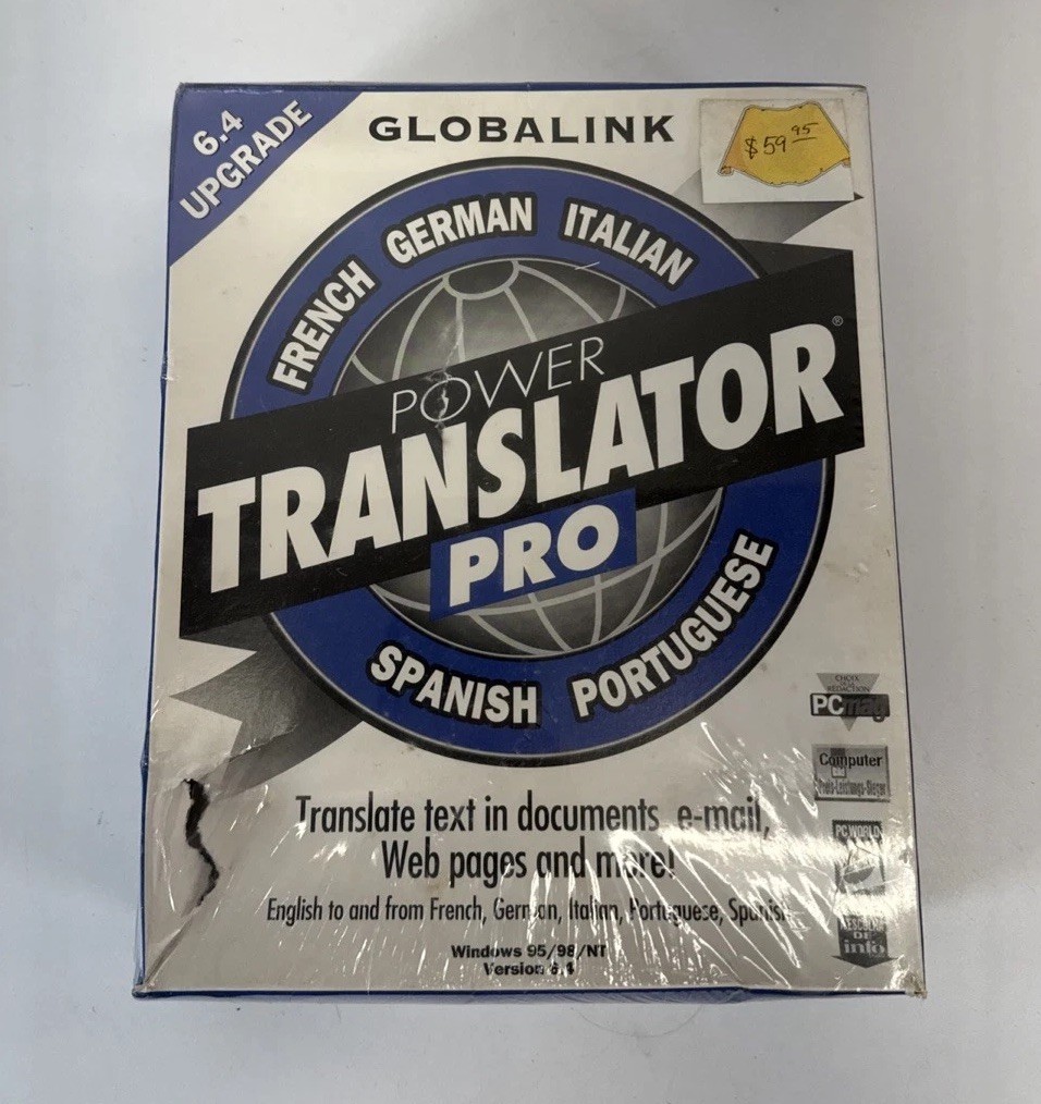 NEW Sealed Globalink Power Translator Pro 6.4 PC Software French Spanish READ