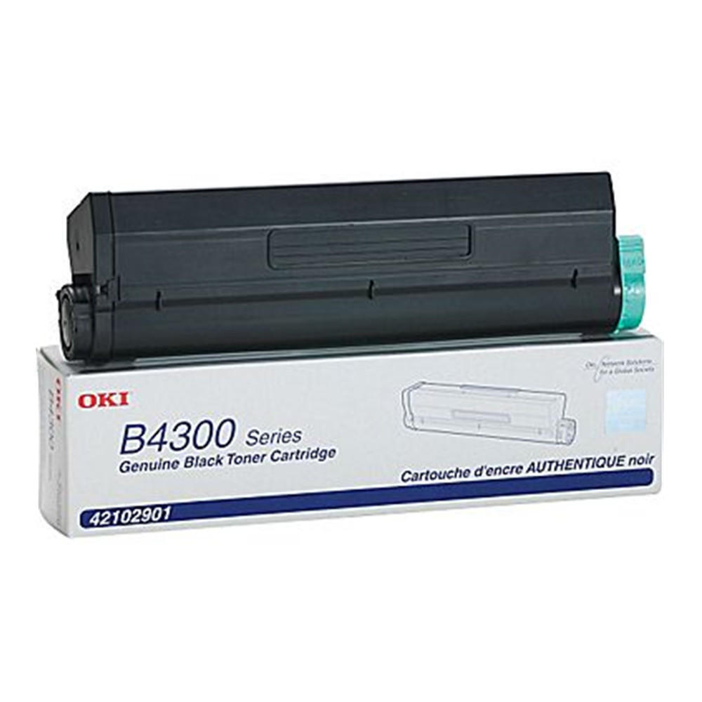Box of 4 Genuine OKI 42102901 High Yield Black Toner Cartridge B4300 (6K YLD)