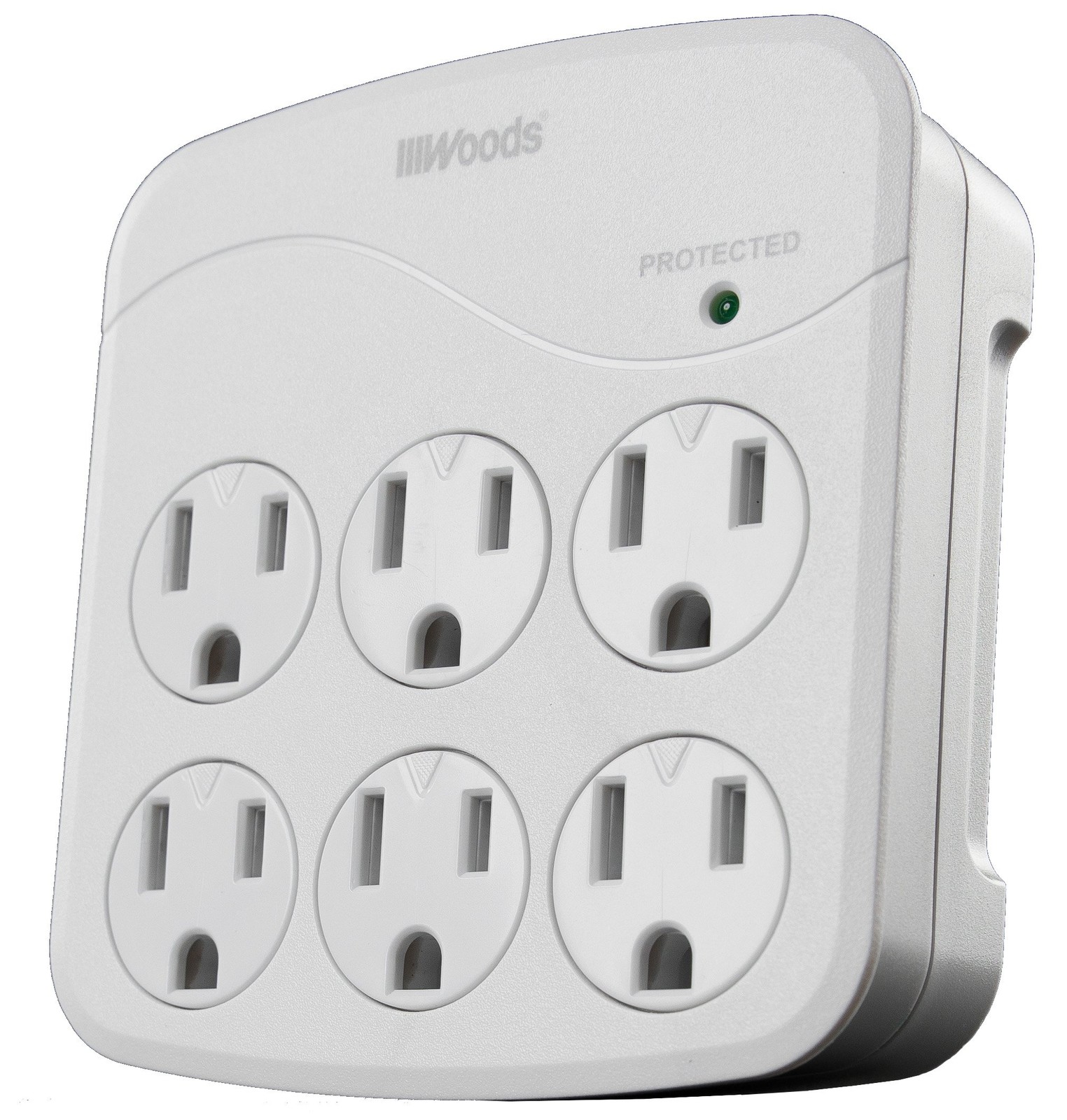 Southwire Woods Surge Protector - 6 Power Outlets - 1440J 6 Outlets, WHITE
