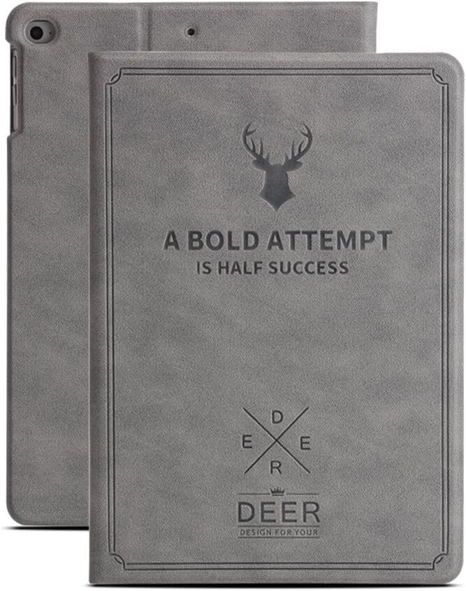 Deer logo Smart Folio Slim Case Cover for iPad 9.7" Gray