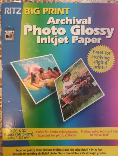 Archival Photo Glossy Paper 8 1/2 x 11" 50sheets - Ink Jet