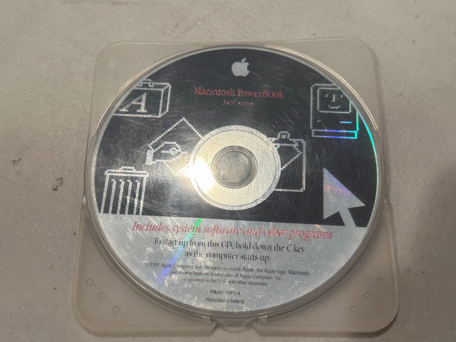 Apple PowerBook 3400 Series System Software Restore CD for Vintage 3400 Laptop