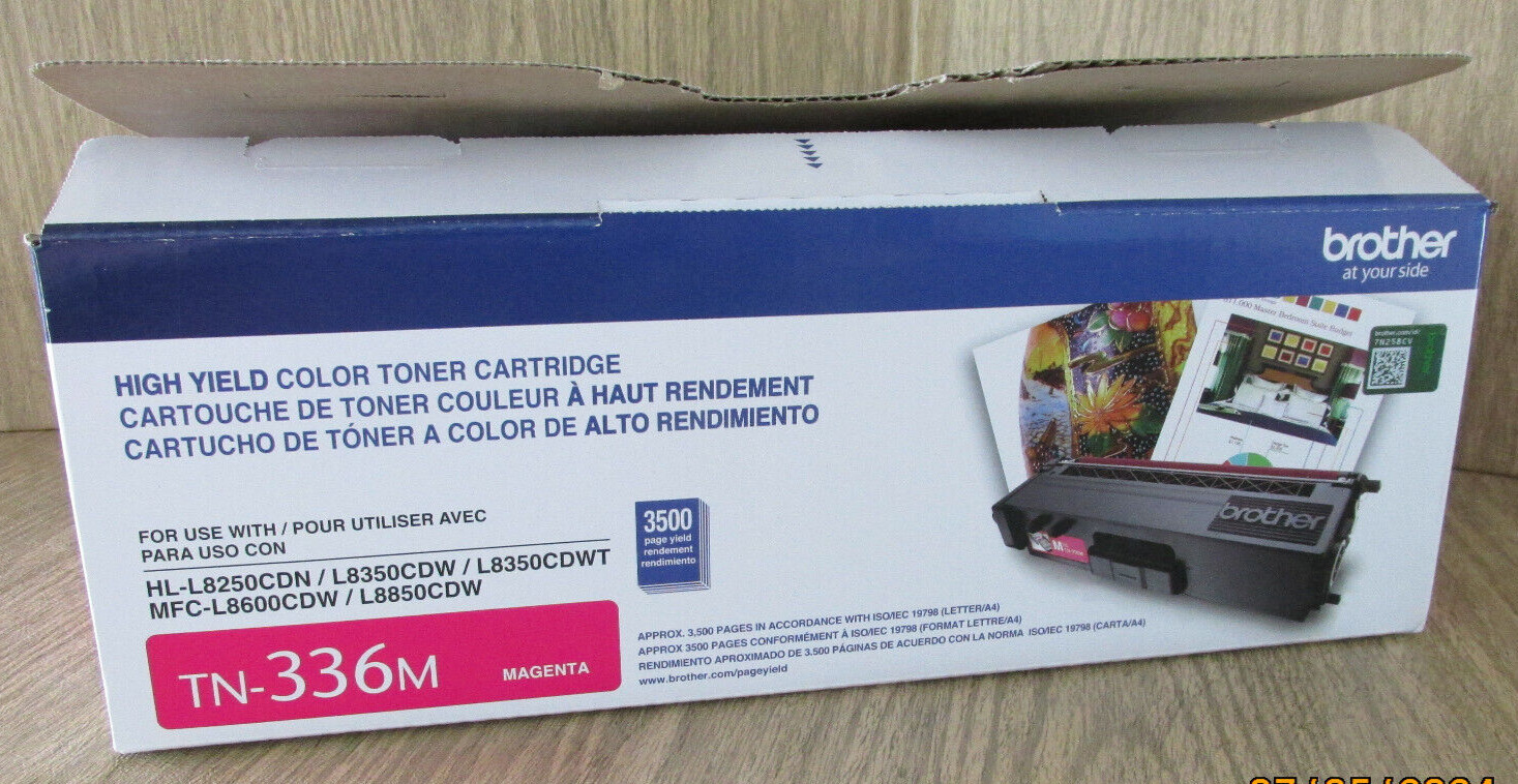 Brother TN336M Replacement Toner Cartridge - Magenta FACTORY NEW OPEN BOX