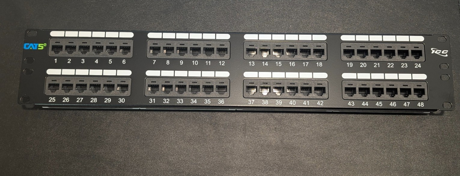 New ICMPP485EV Patch Panel, CAT 5E, 48-Port, 2 RMS