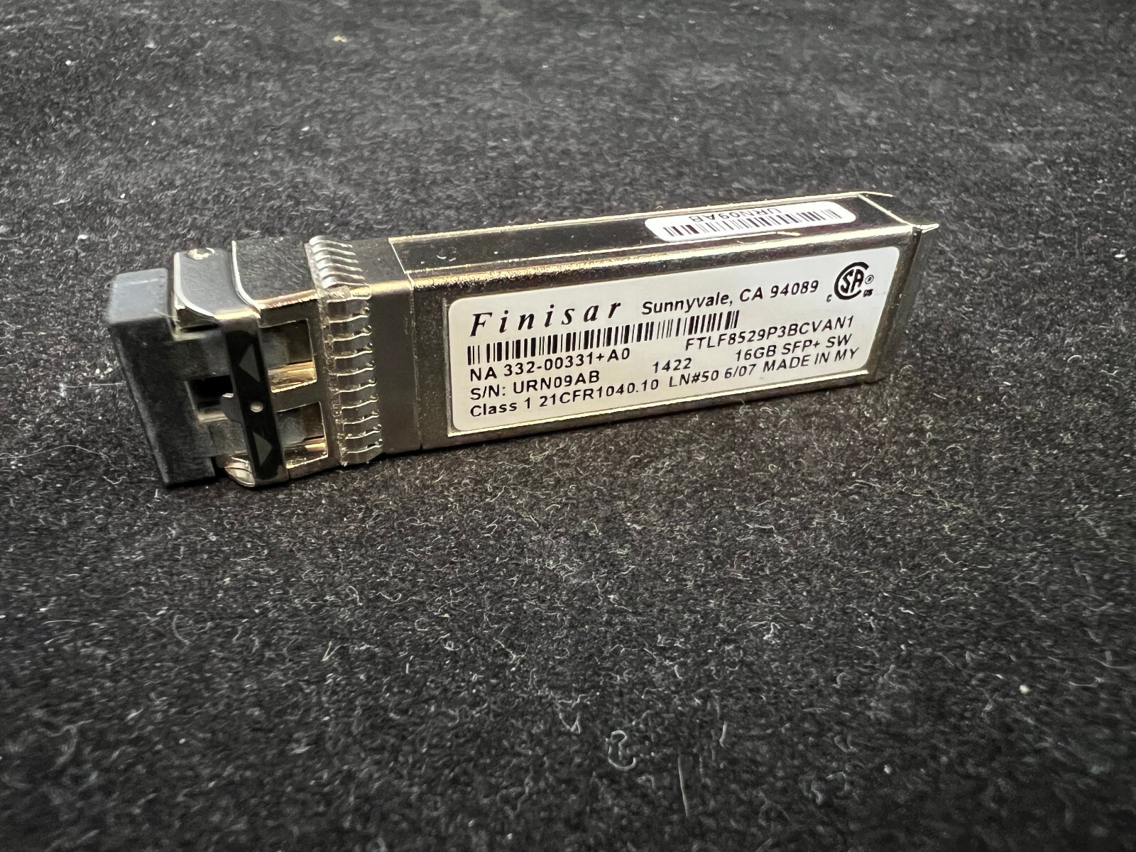 NetApp 332-00331 FTLF8529P3BCVAN1 SFP+ 16GBASE 850NM SR/SW LC MMF 100m