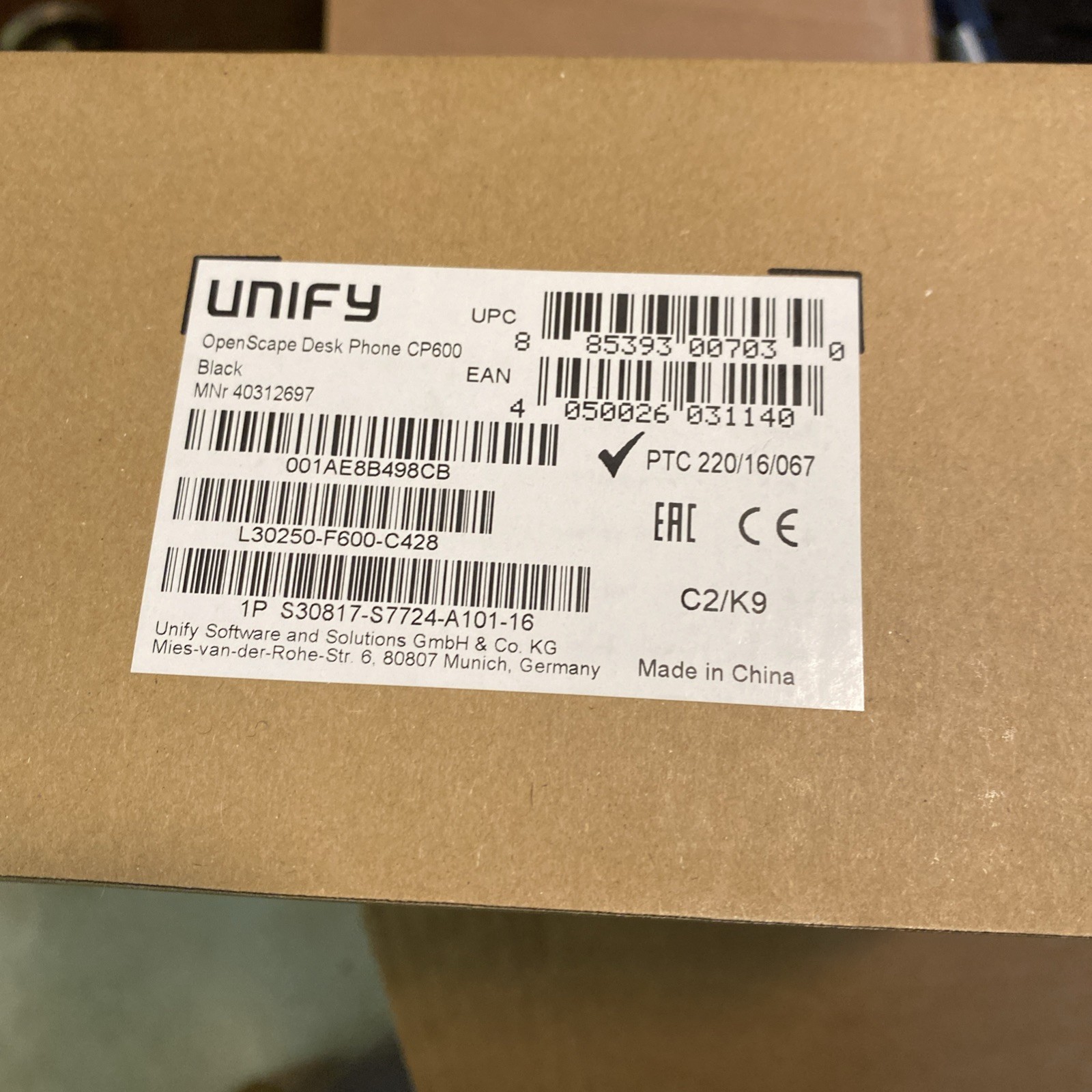 Unify OpenScape Desk Phone CP600 mit Key Module 600