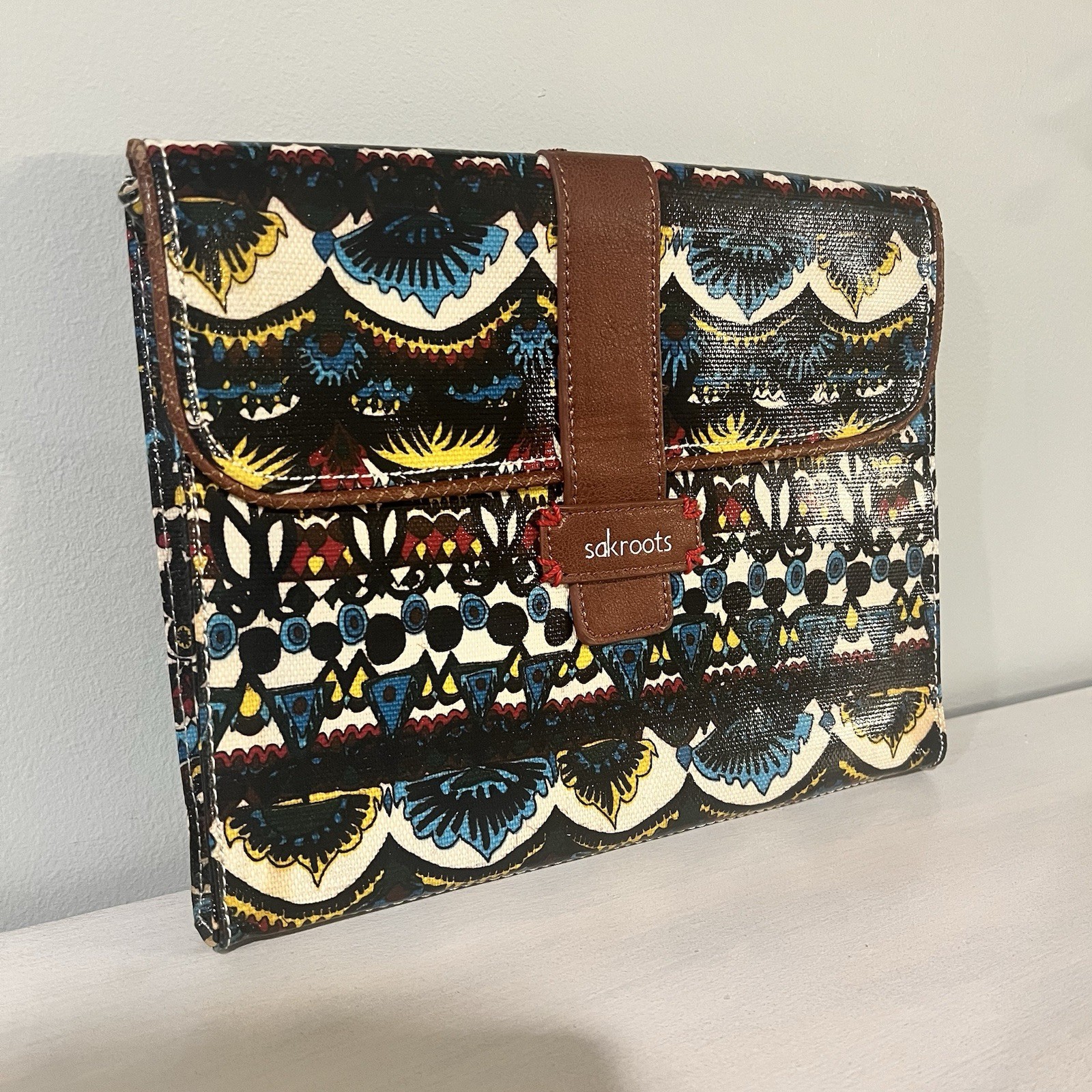 Sakroots Ipad Notebook Case Colorful Bag Artistic Circle 10.5"x8.5"