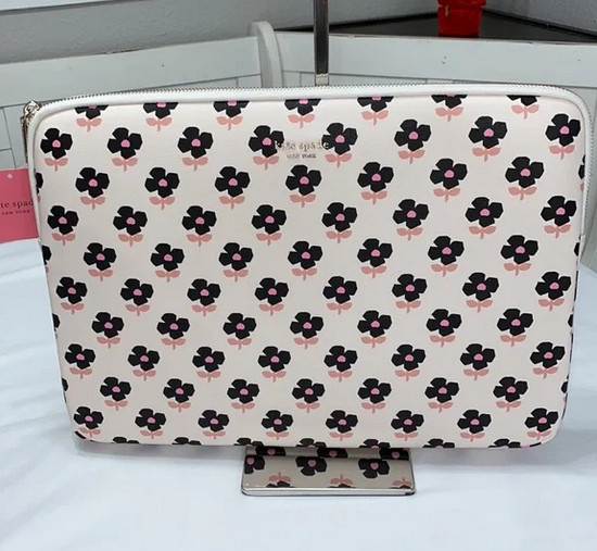 Kate Spade Block Flower Universal Laptop Sleeve Case - Parchment