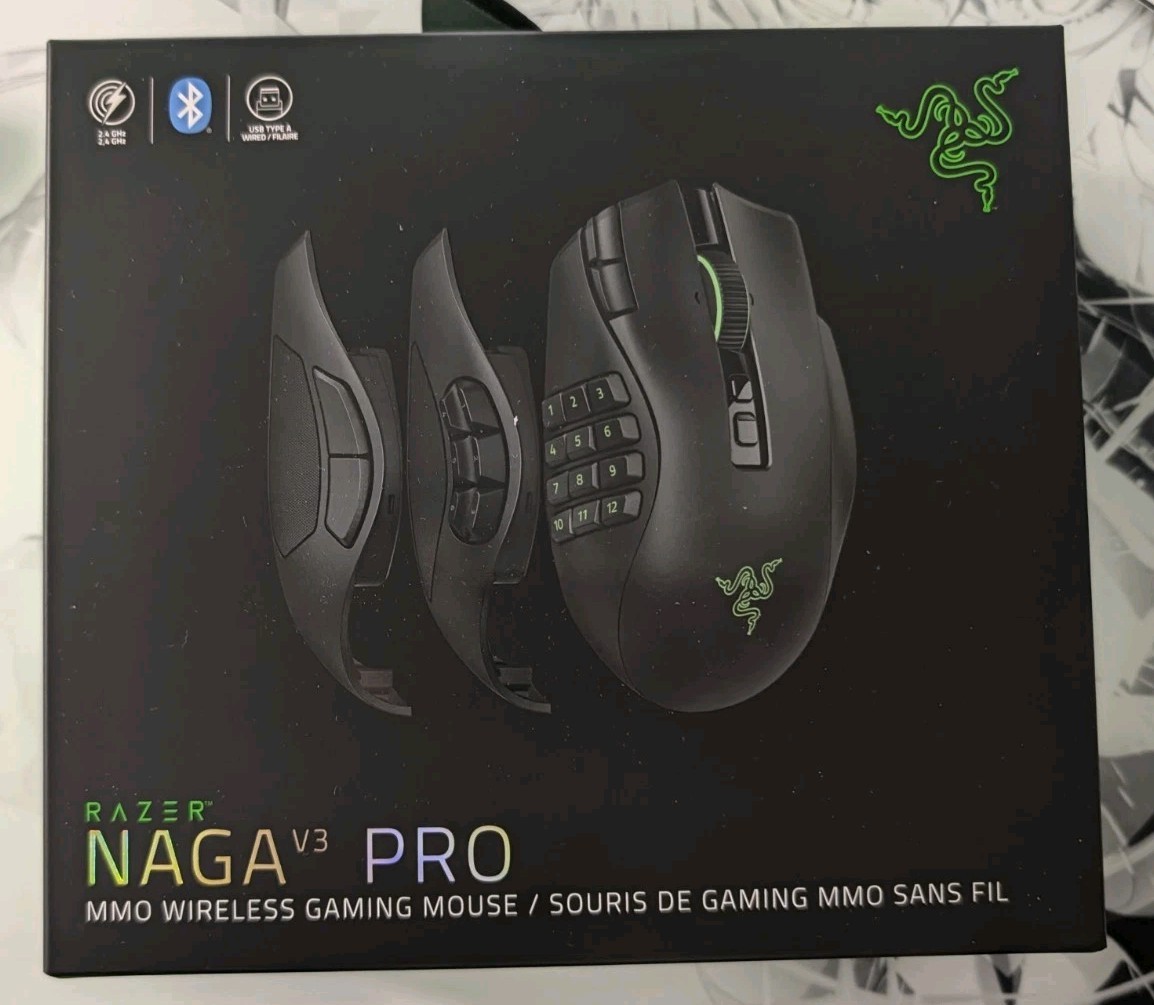 Razer - Naga V3 Pro Wireless MMO Optical Modular Gaming Mouse