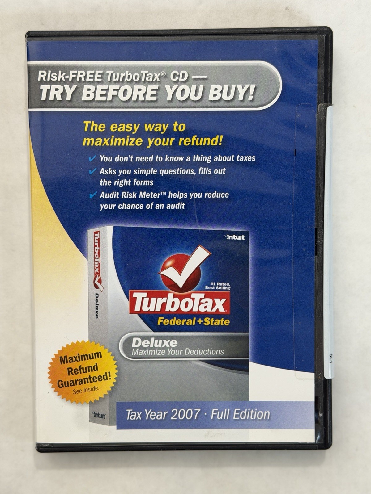 TurboTax Deluxe Federal + State, 2007, PC CD-ROM, Brand New Sealed