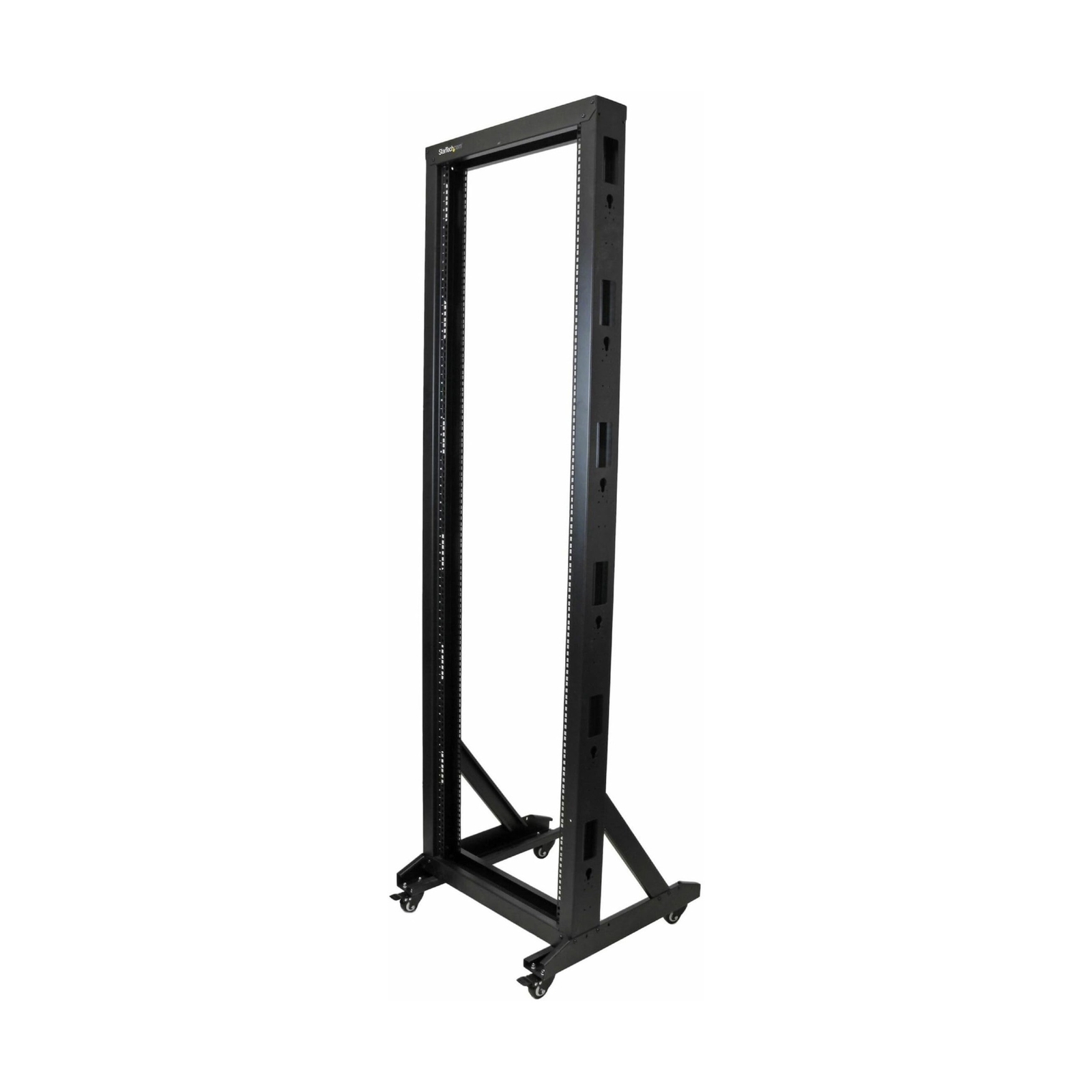 StarTech.com 2-Post 42U Mobile Open Frame Server Rack, Two Post 19in Network ...
