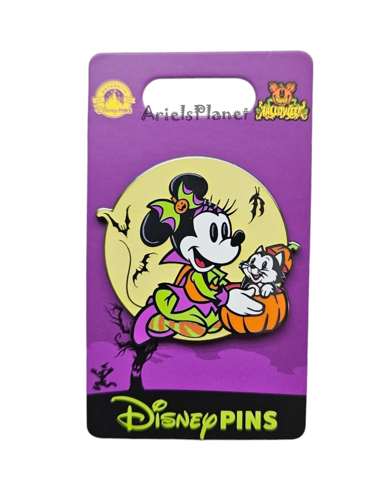Disney Parks Minnie Mouse & Figaro Halloween Pin