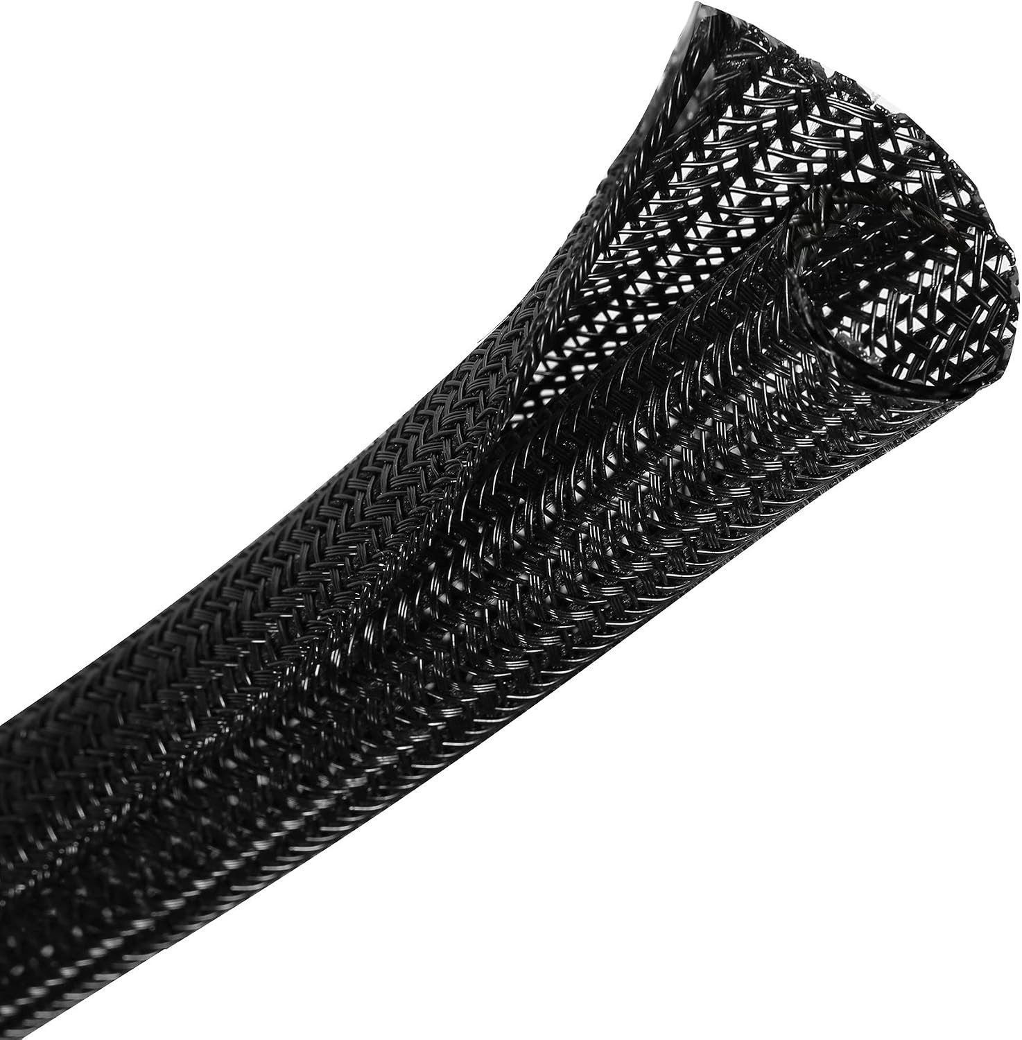 10ft 1/2 inch Cord Protector Wire Loom Tubing Cable Sleeve Split Sleeving for