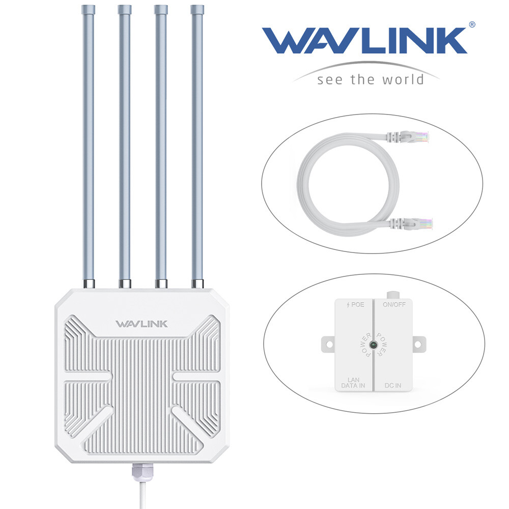WAVLINK AX3000 AX1800 Outdoor Extender WiFi6 Router Signal Booster Mesh Extender