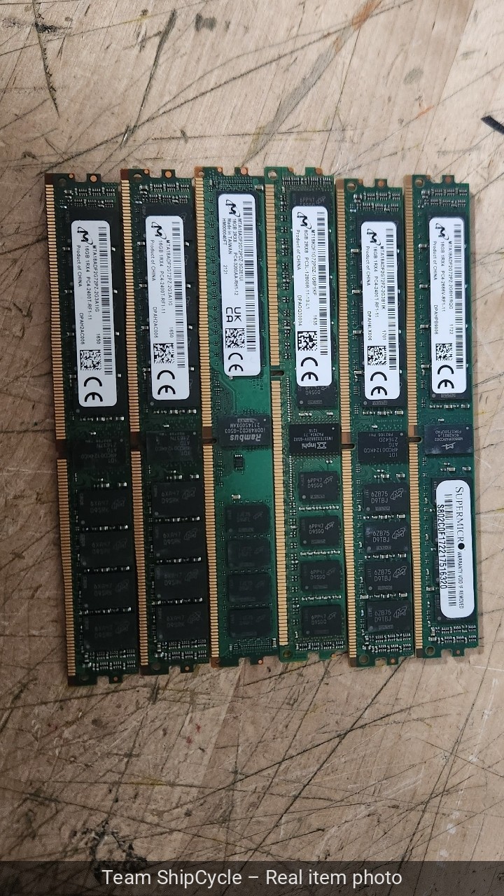 Micron 16GB DDR4 2666 ECC RDIMM RAM Small Form Factor Used Working Not M G2U