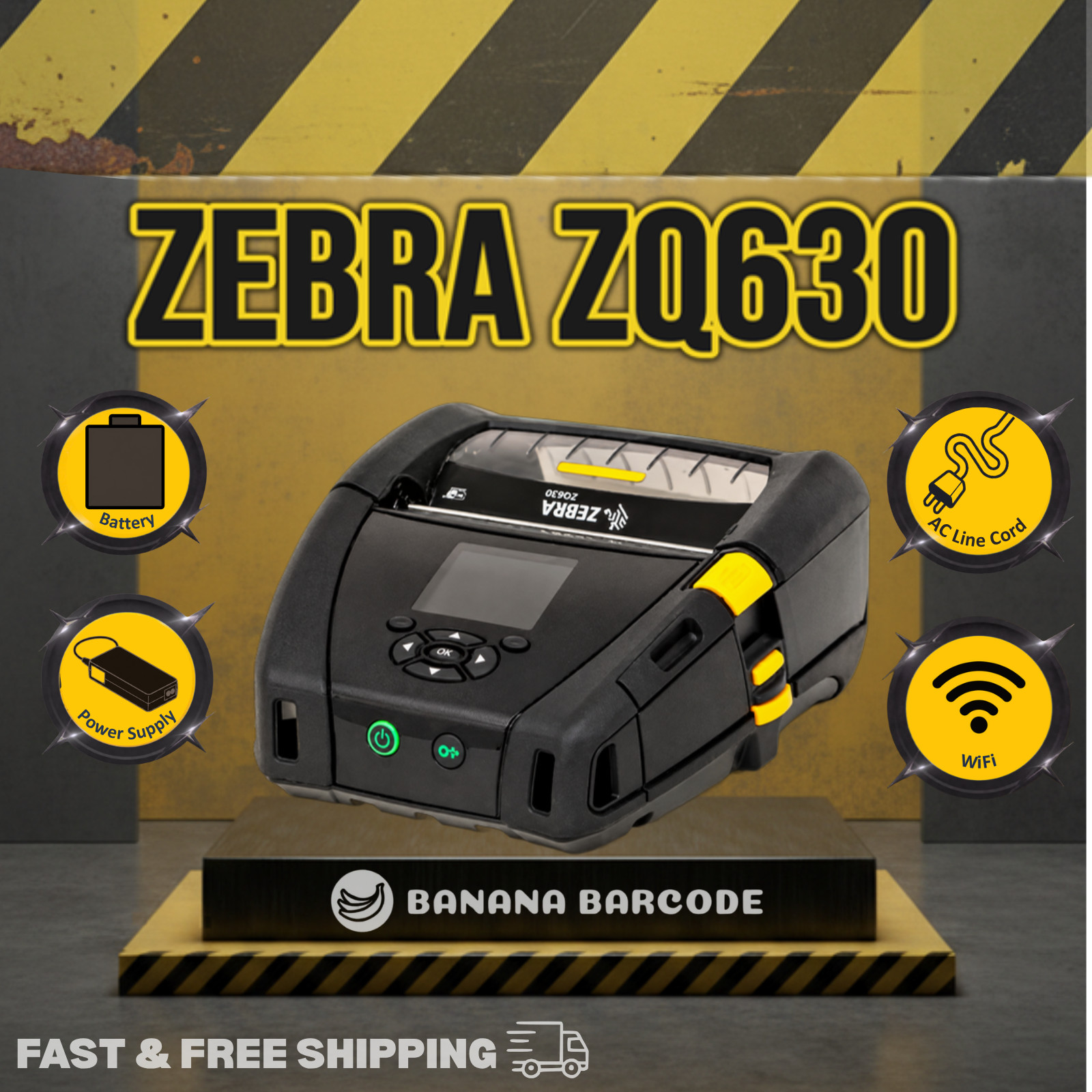 Zebra ZQ630 Direct Thermal Label Printer | 4" | 203 DPI | WiFi | Bluetooth 📦🏭
